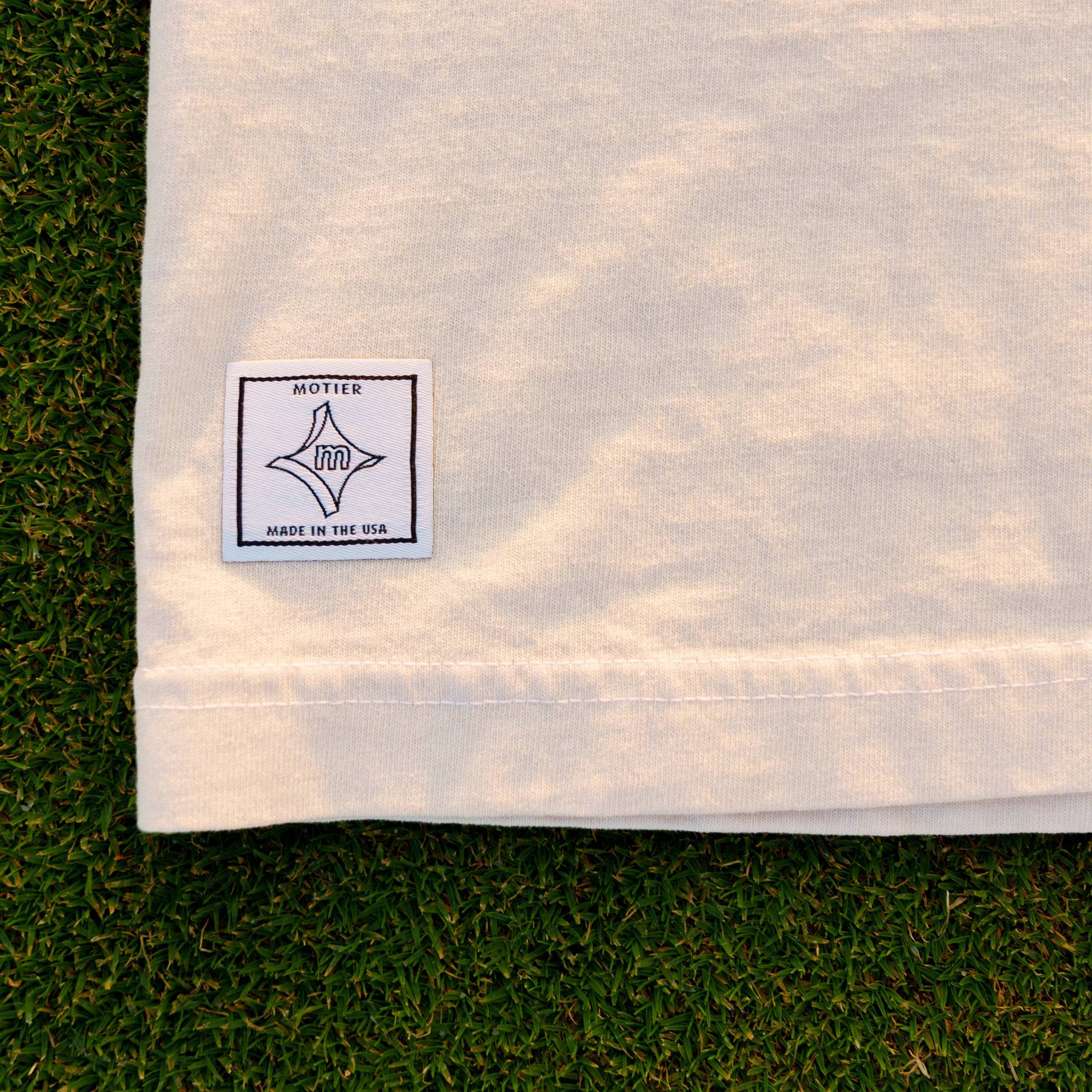 The Pin Mock Neck Luxe Tee (Cream) - Motier Lafayette 