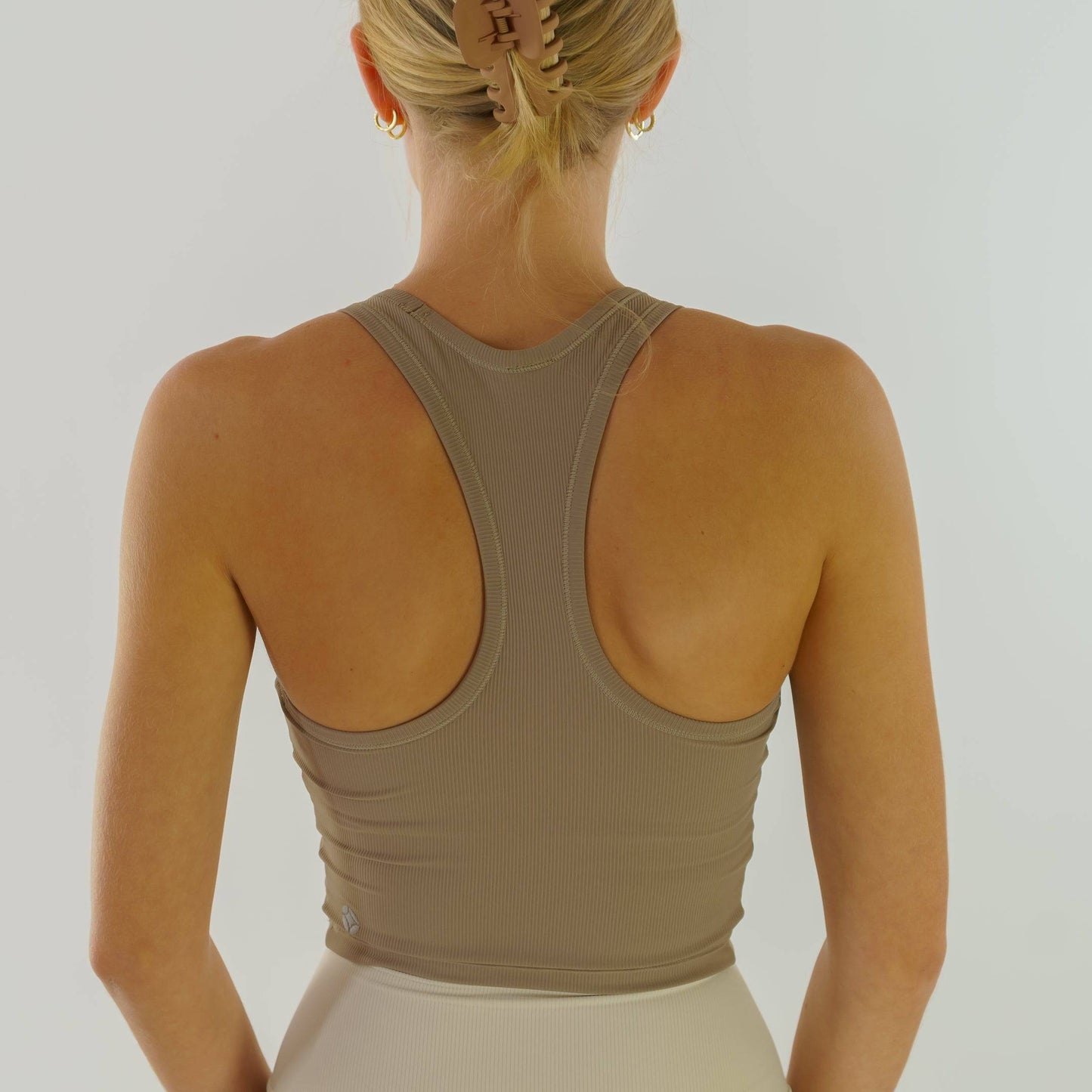 Molded Ribbed Racerback Tank (Brushed Nickel)