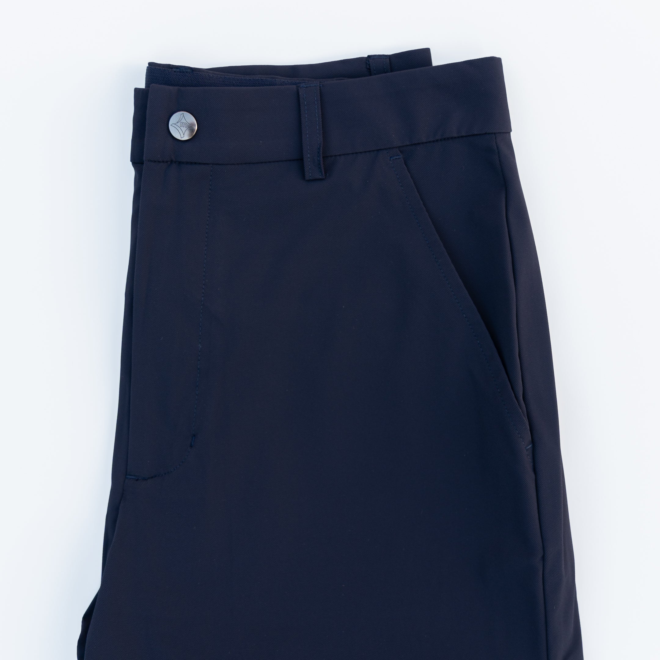 Navy Rusty Marquis pants by Motier Lafayette, casual men's pants made from durable fabric, shown on a model.