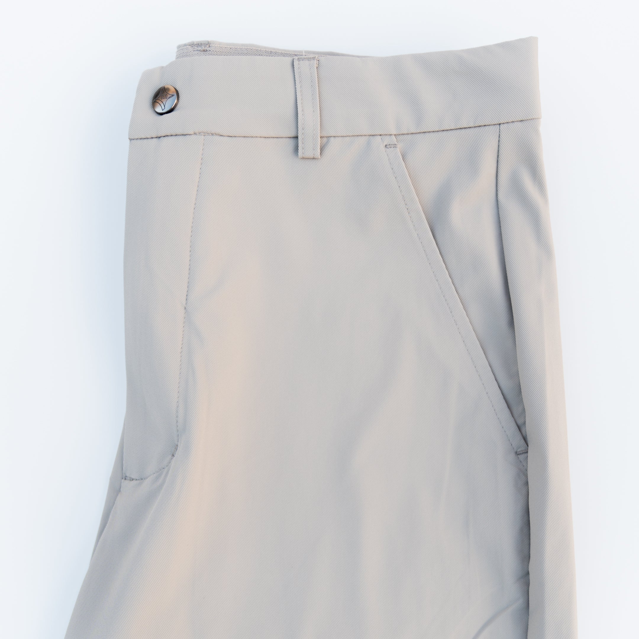 Tan Rusty Marquis pants by Motier Lafayette, featuring tailored fit and classic design, shown in a natural pose.