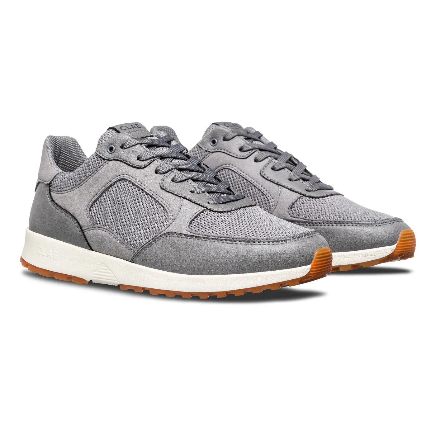 Clae Joshua Vegan Frost Grey shoes by Motier Lafayette, featuring sleek design and vegan materials for men and women.