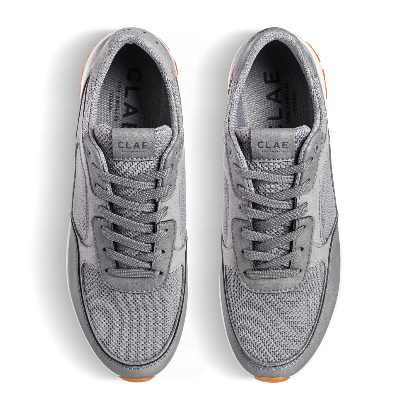 Motier Lafayette Clae Joshua Vegan shoes in Frost Grey, featuring sleek design and casual style for men and women.