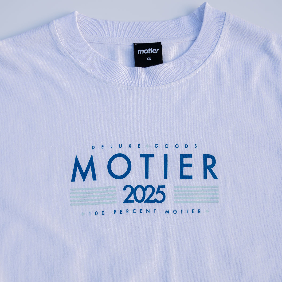 Motier Lafayette The Framework Long Sleeve Premium Luxe Tee in Cloudrift, featuring soft fabric and modern design.