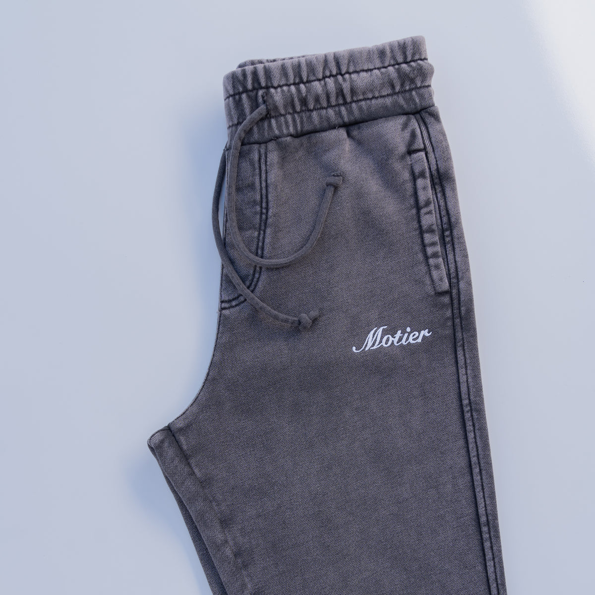 Motier Lafayette Vital Signature Sweatpants in Bristol color, shown in XS size, featuring a relaxed fit and comfortable fabric.