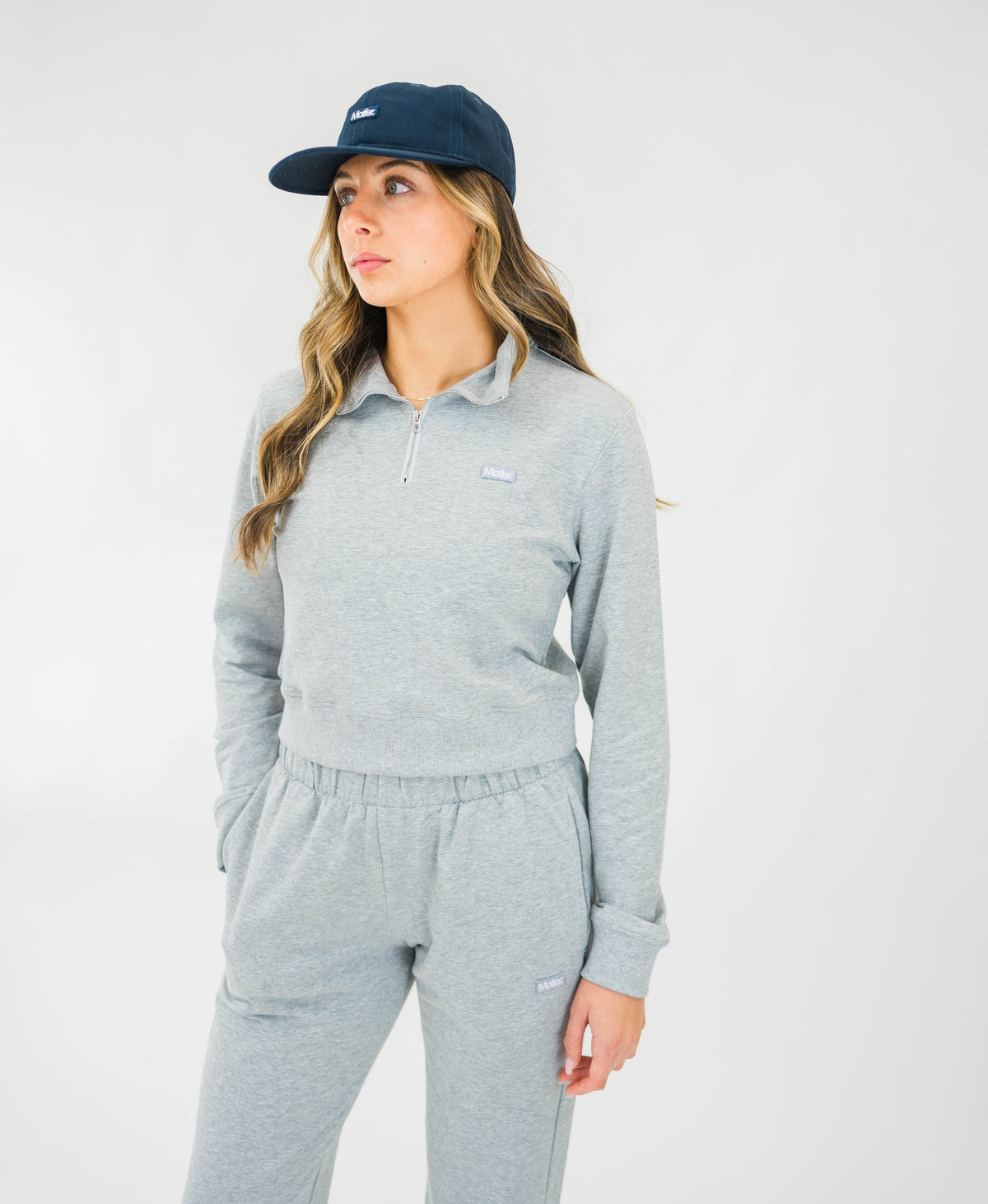 Motier Lafayette The Refresh Quarter Zip II in grey, a stylish men's quarter-zip pullover with a comfortable fit.