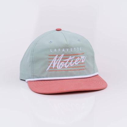 Retro Lafayette Roped Snapback (Sage/Peach)