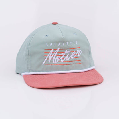 Retro Lafayette Roped Snapback (Sage/Peach)