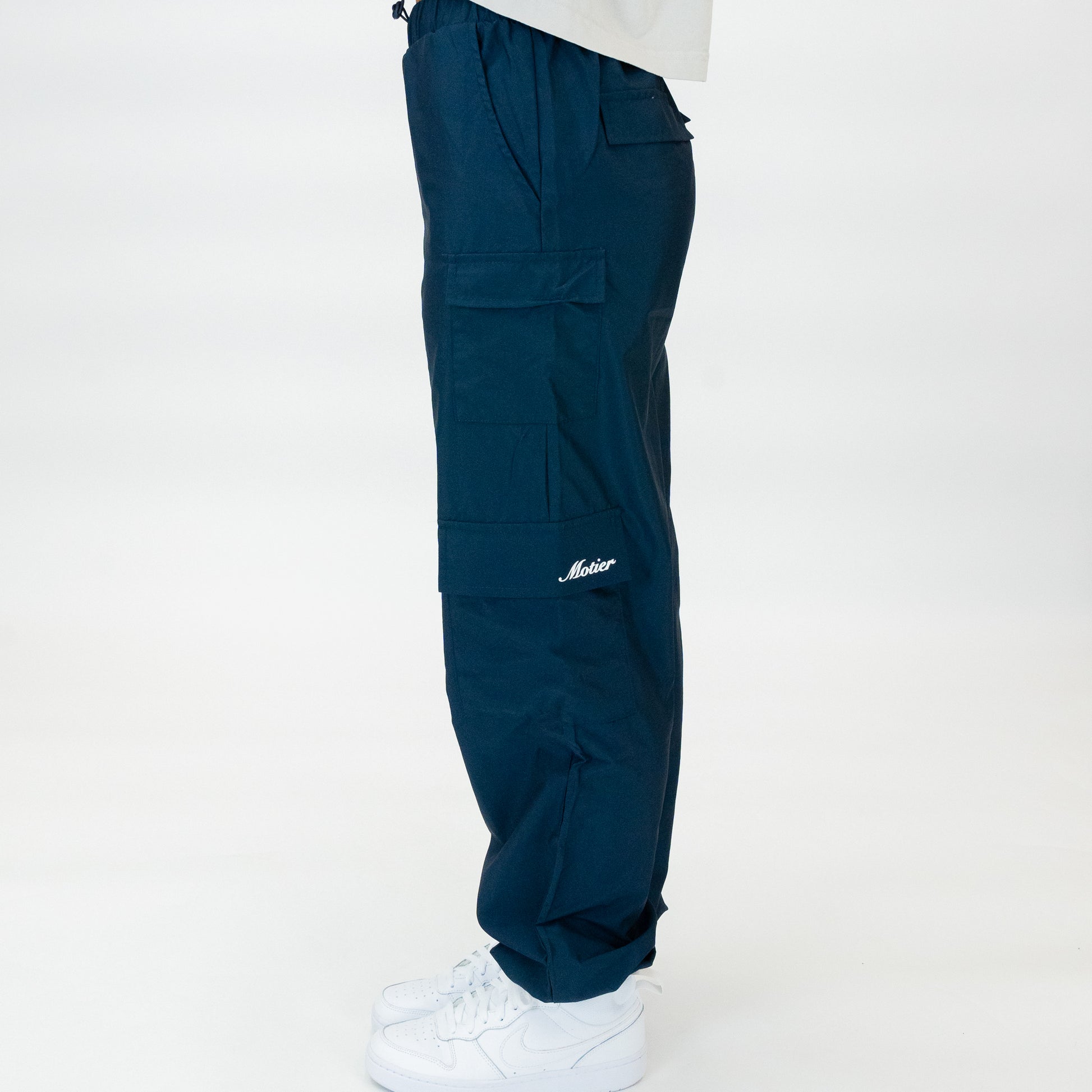 Women's Nylon Track Pants (Navy) - Motier Lafayette 