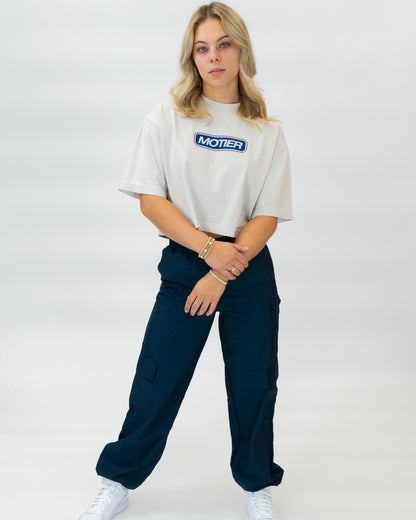 Women's Nylon Track Pants (Navy) - Motier Lafayette 