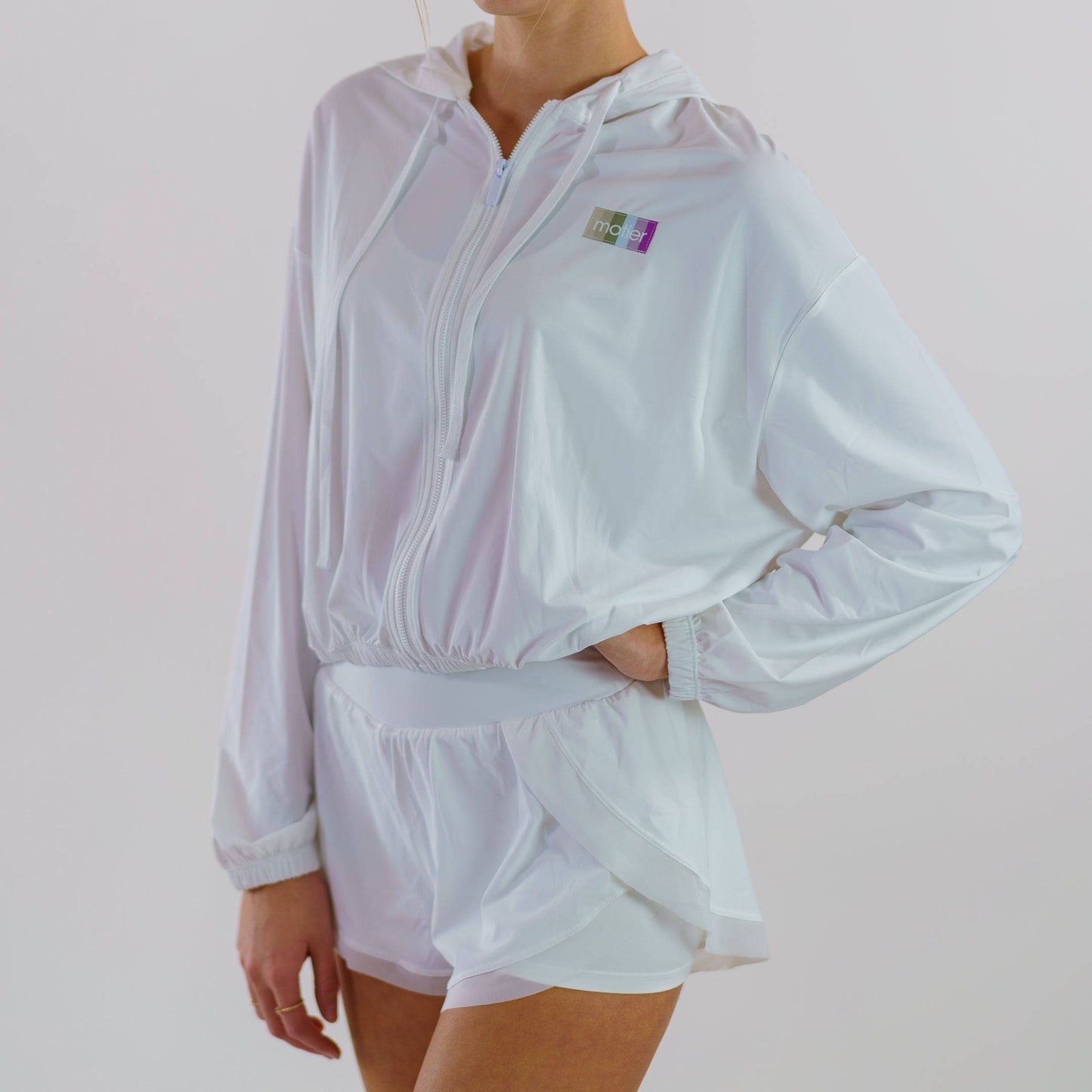 Nyx Full Zip Lightweight Jacket (White)