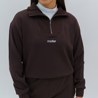 The Nyx Half-Zip Pullover (Brown)