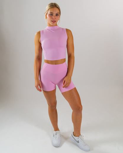 High Collar Elevate Tank (Pink) - Motier Lafayette 
