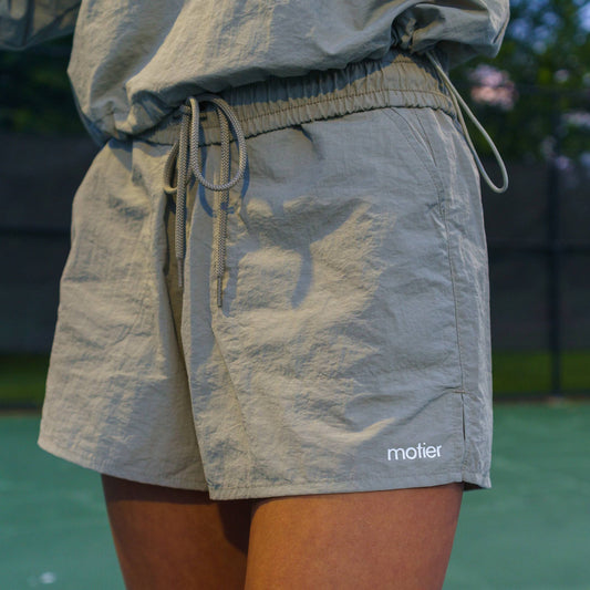 Nyx Wrinkle Nylon Lounge Shorts (Lt. Sage)