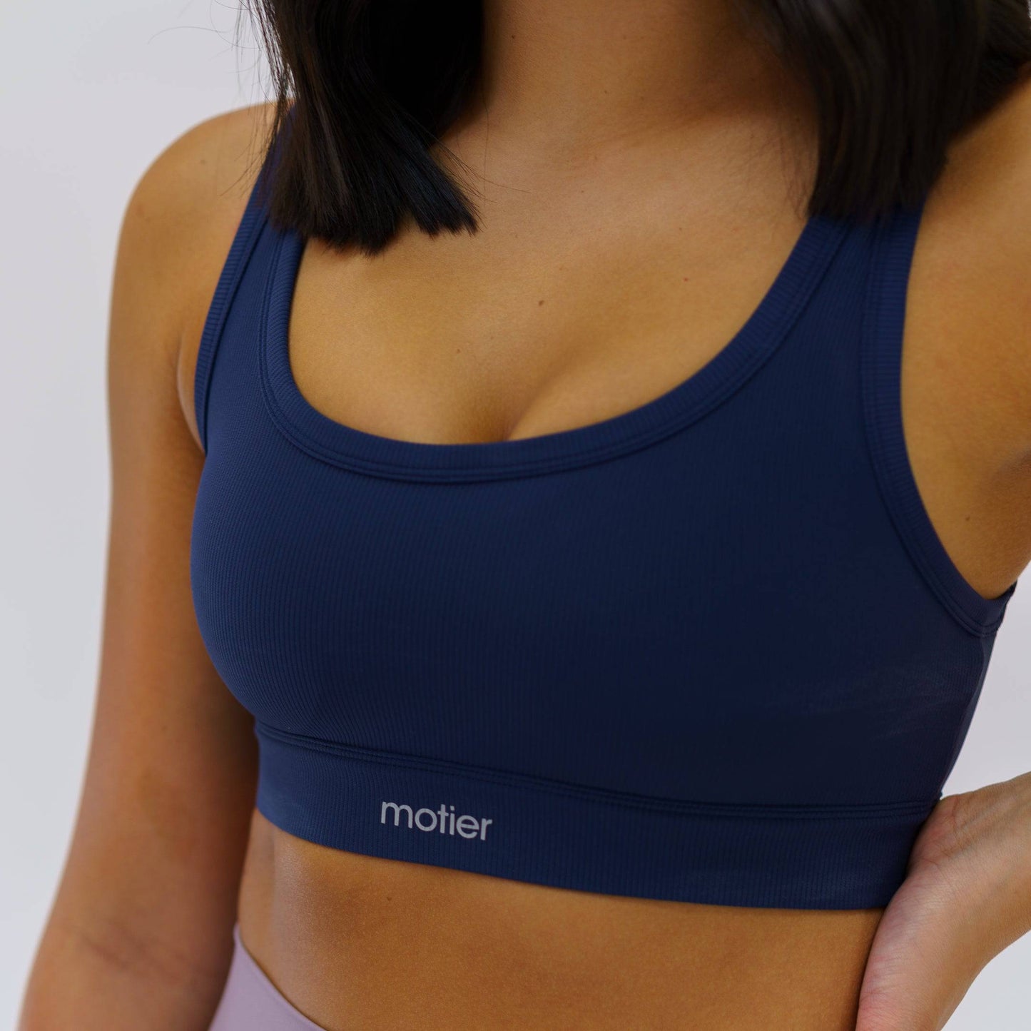 Nyx Ribbed Active Bra (Navy)