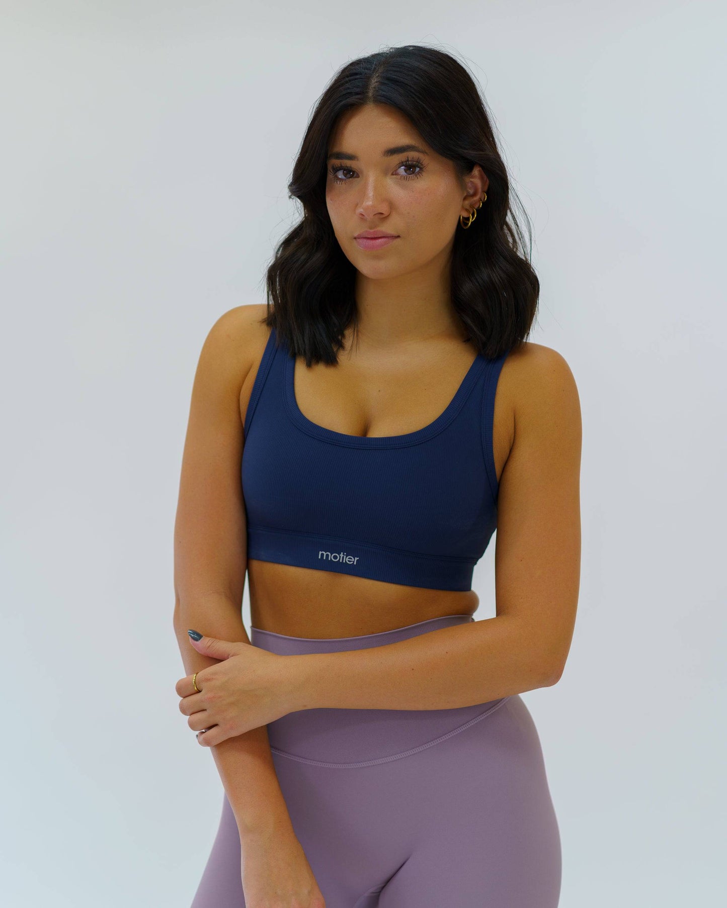 Nyx Ribbed Active Bra (Navy)