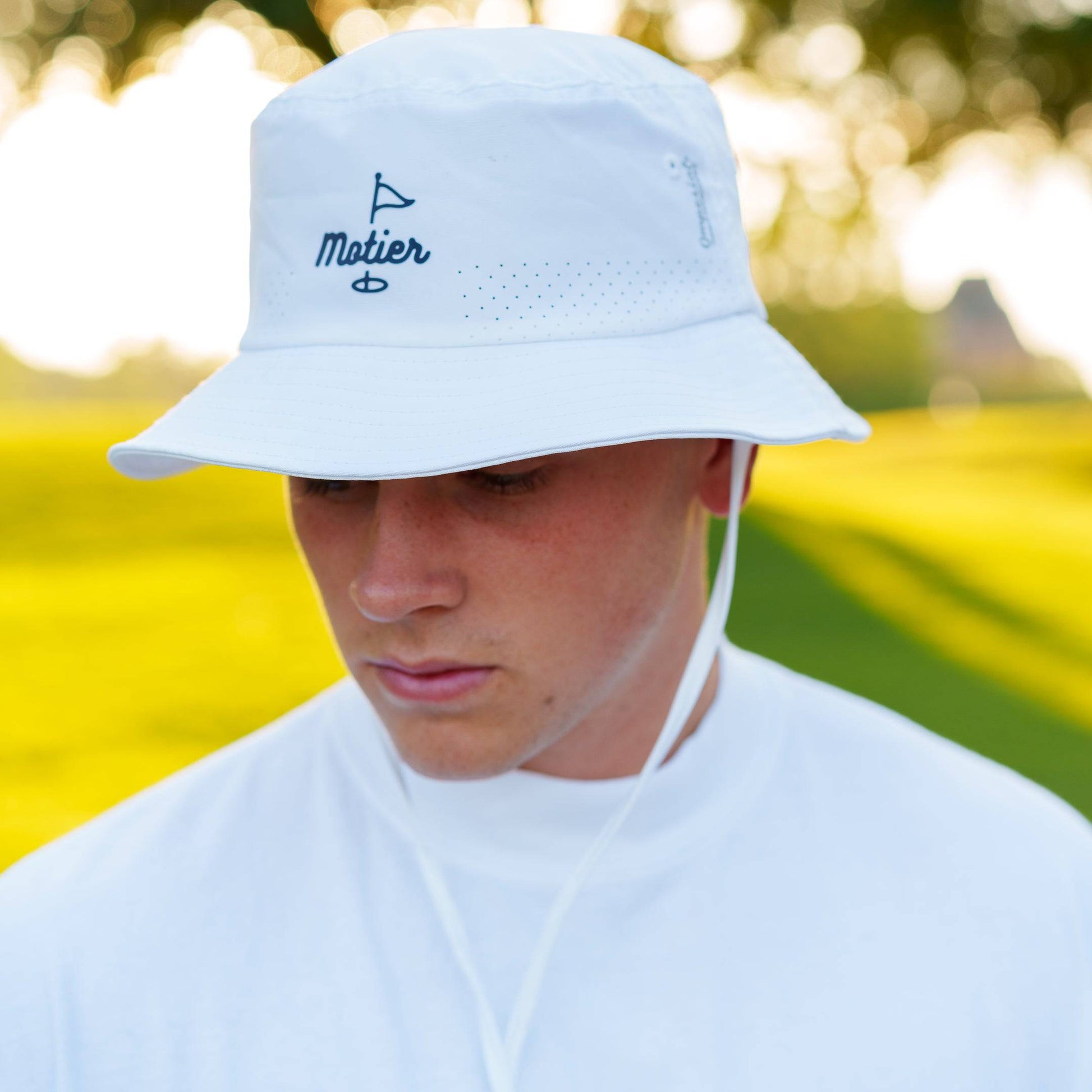 The Motier Tour Performance Bucket Hat (White) - Motier Lafayette 