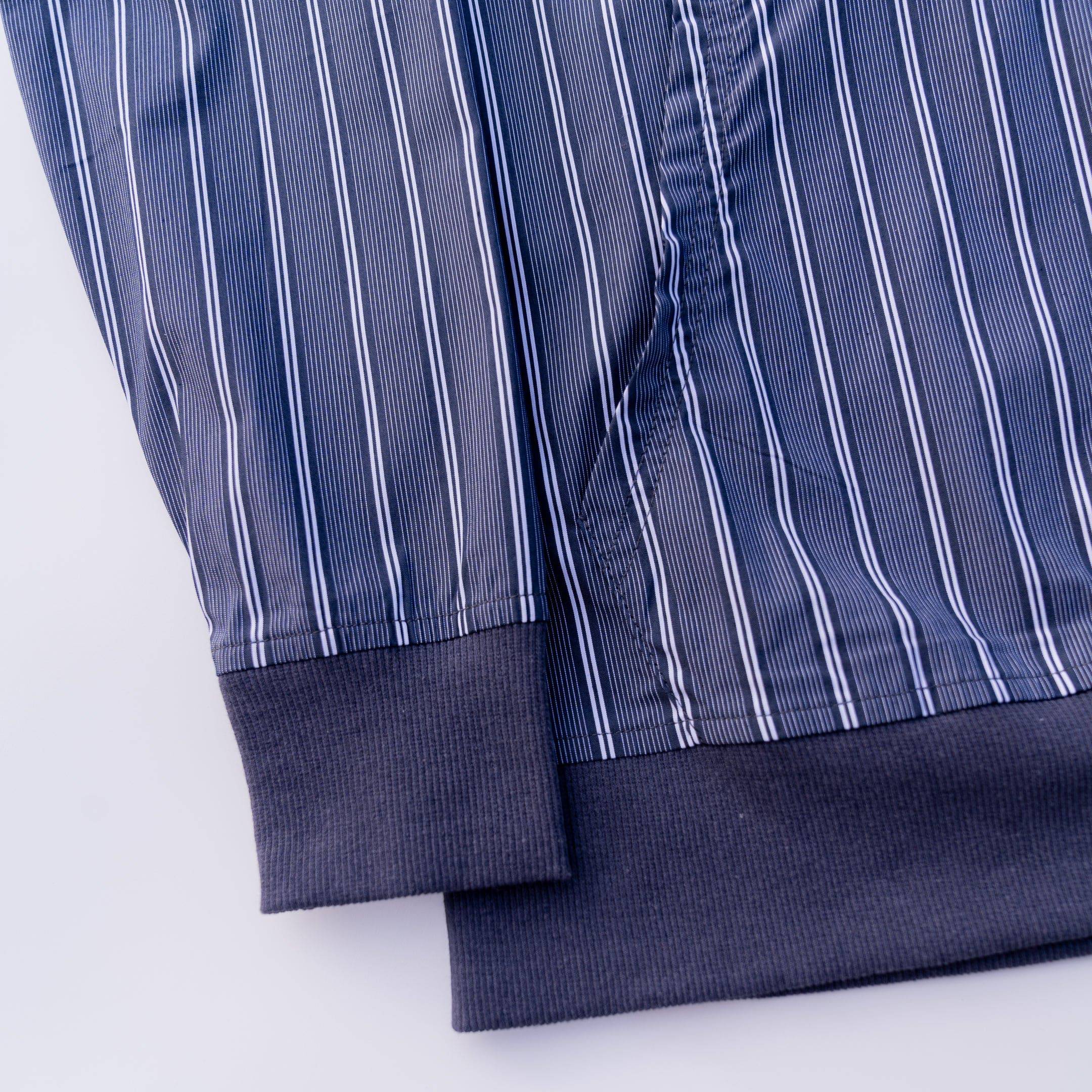 The Lightweight Pinstripe Hoodie (Navy) - Motier Lafayette 