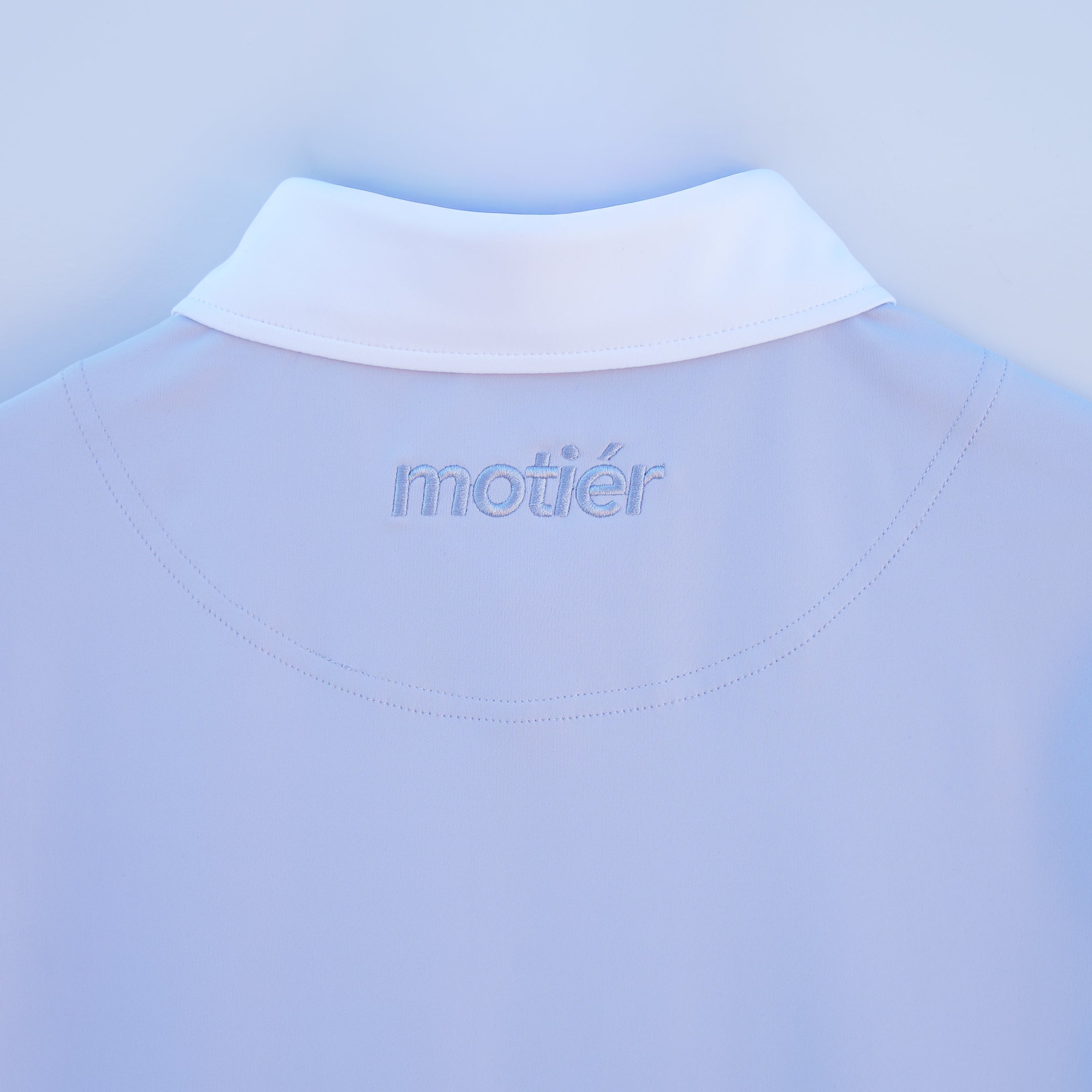 The Motier Tour Placket Stripe Polo (Blue Ice)