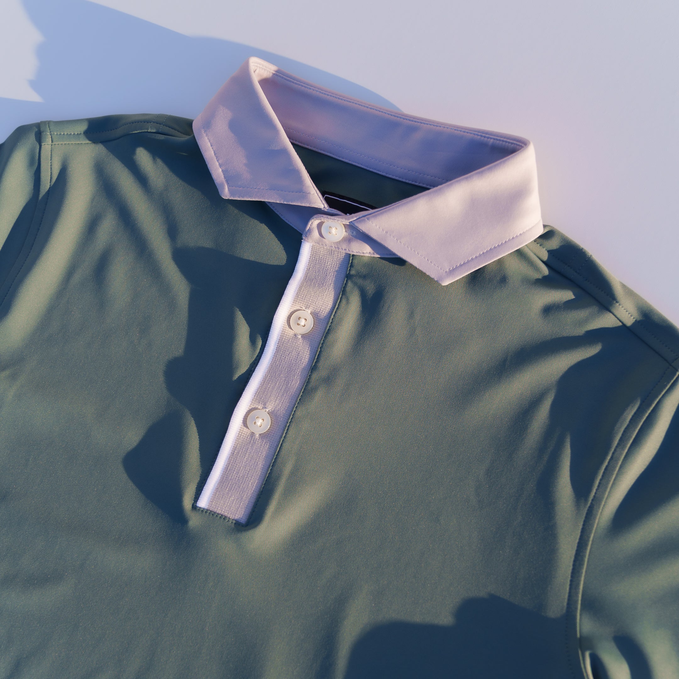 The Motier Tour Placket Stripe Polo (Pine Forest)
