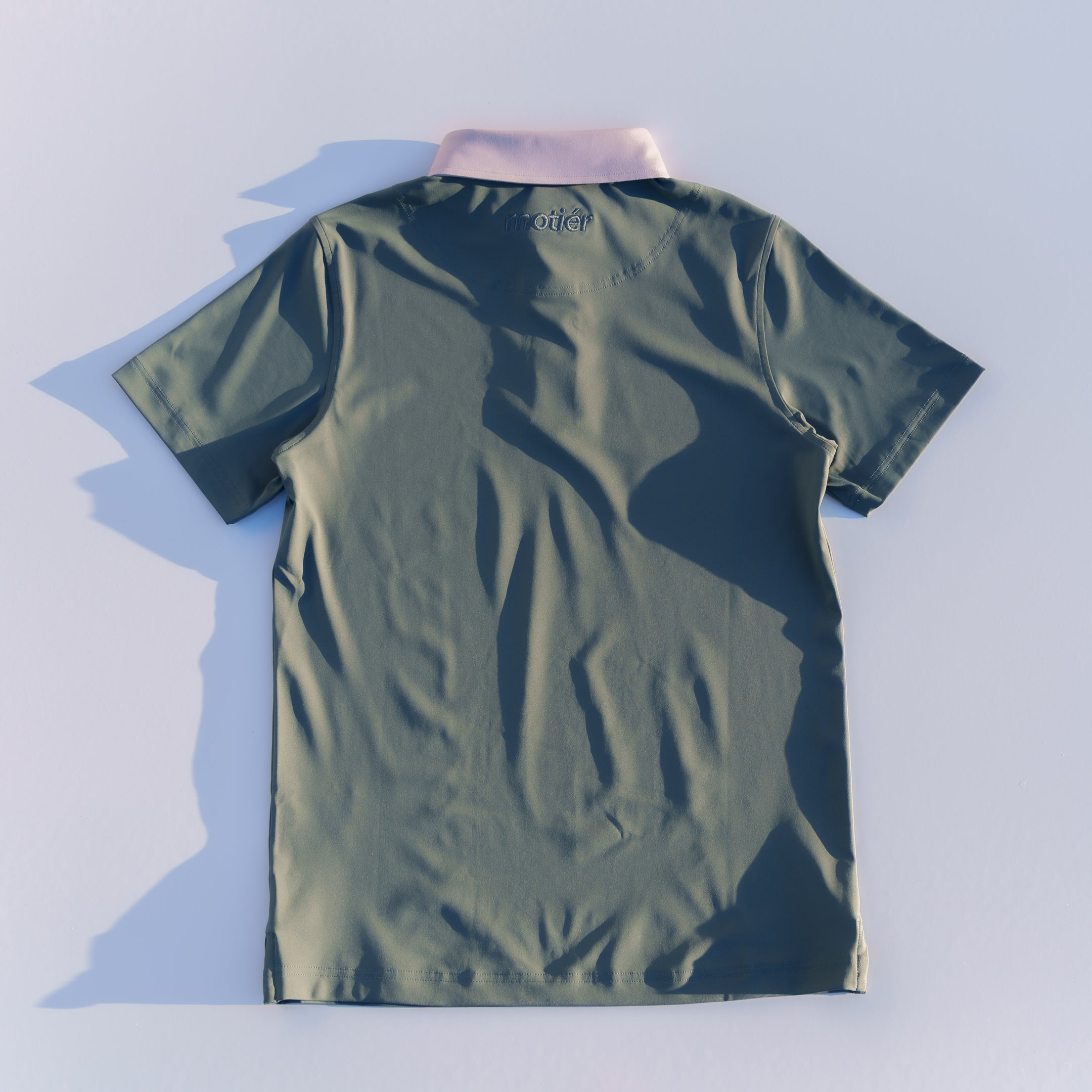 The Motier Tour Placket Stripe Polo (Pine Forest)