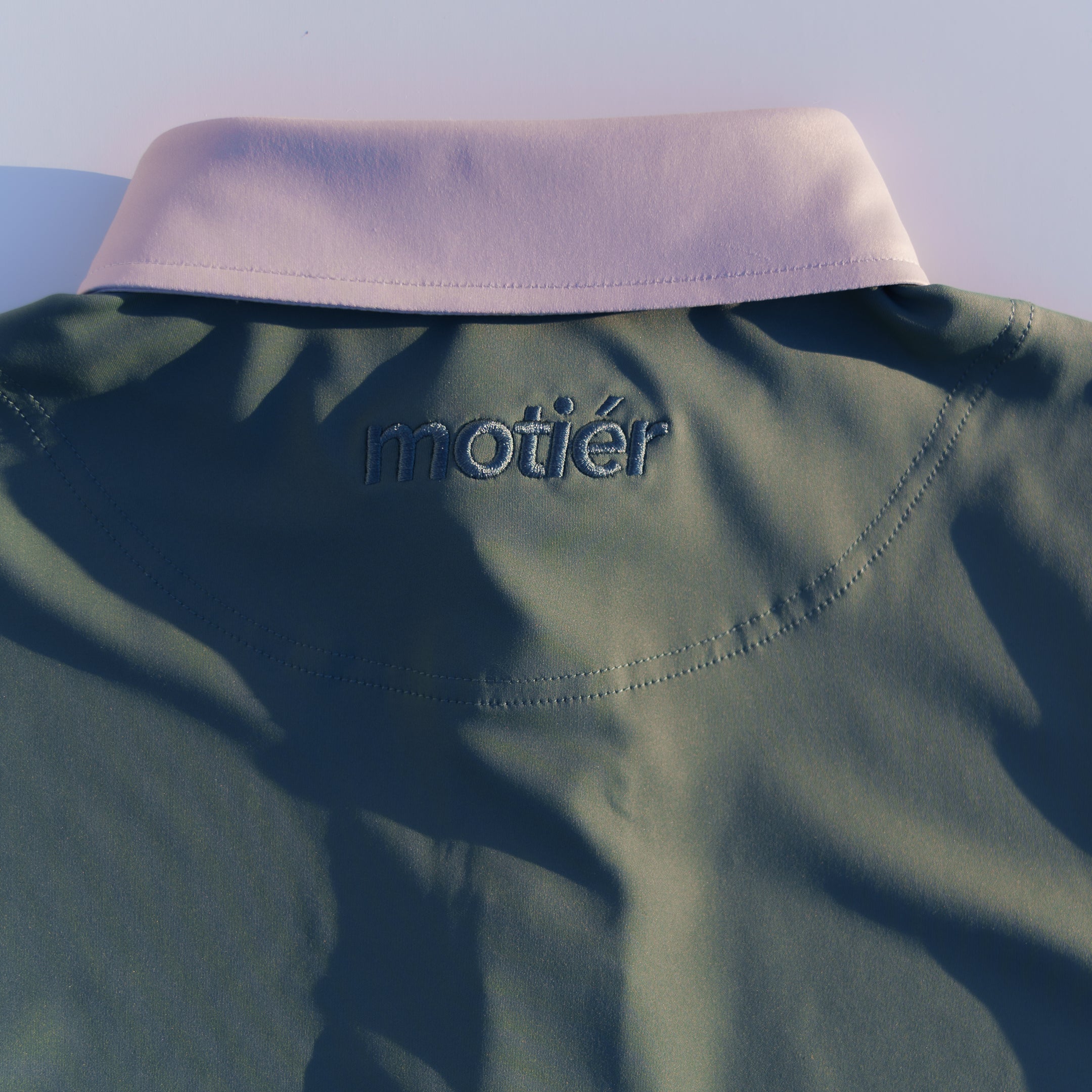 The Motier Tour Placket Stripe Polo (Pine Forest)