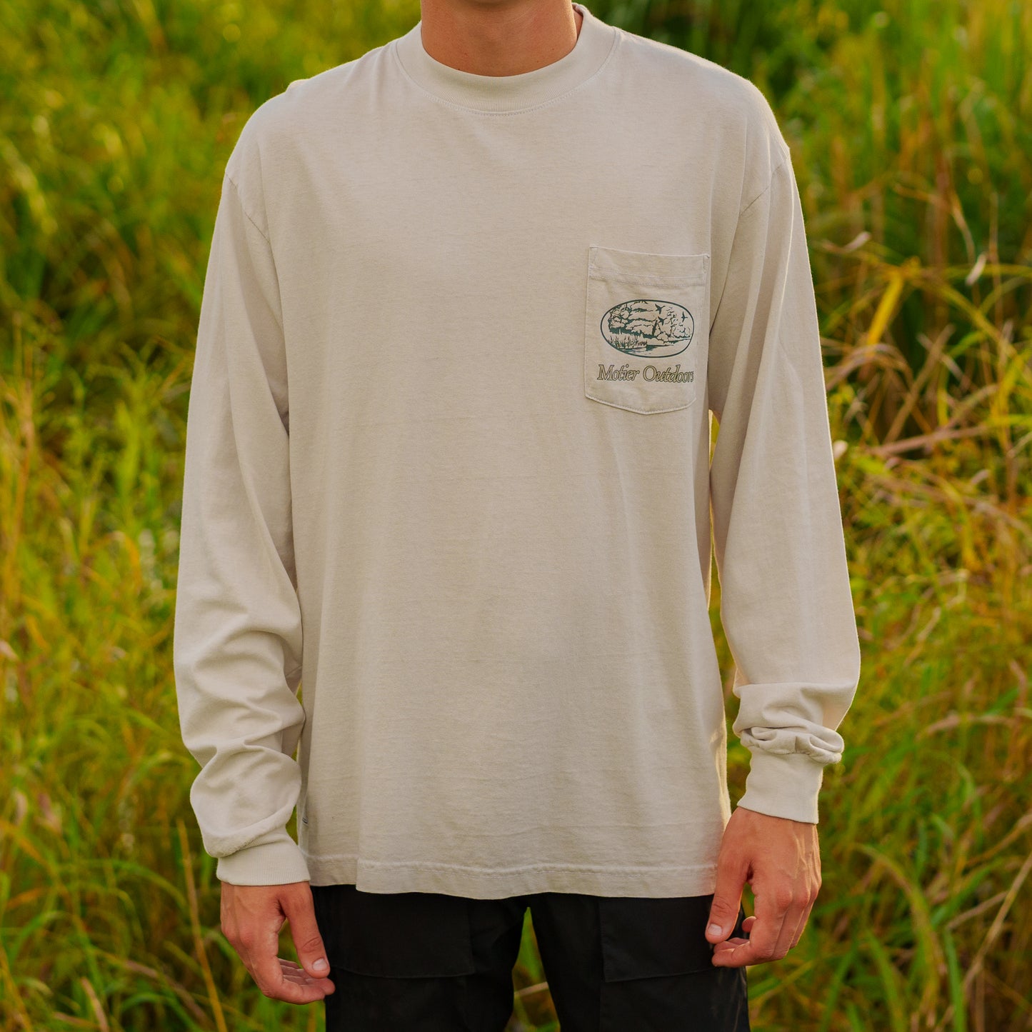 Outdoors Luxe L/S Pocket Tee (Brush) - Motier Lafayette 