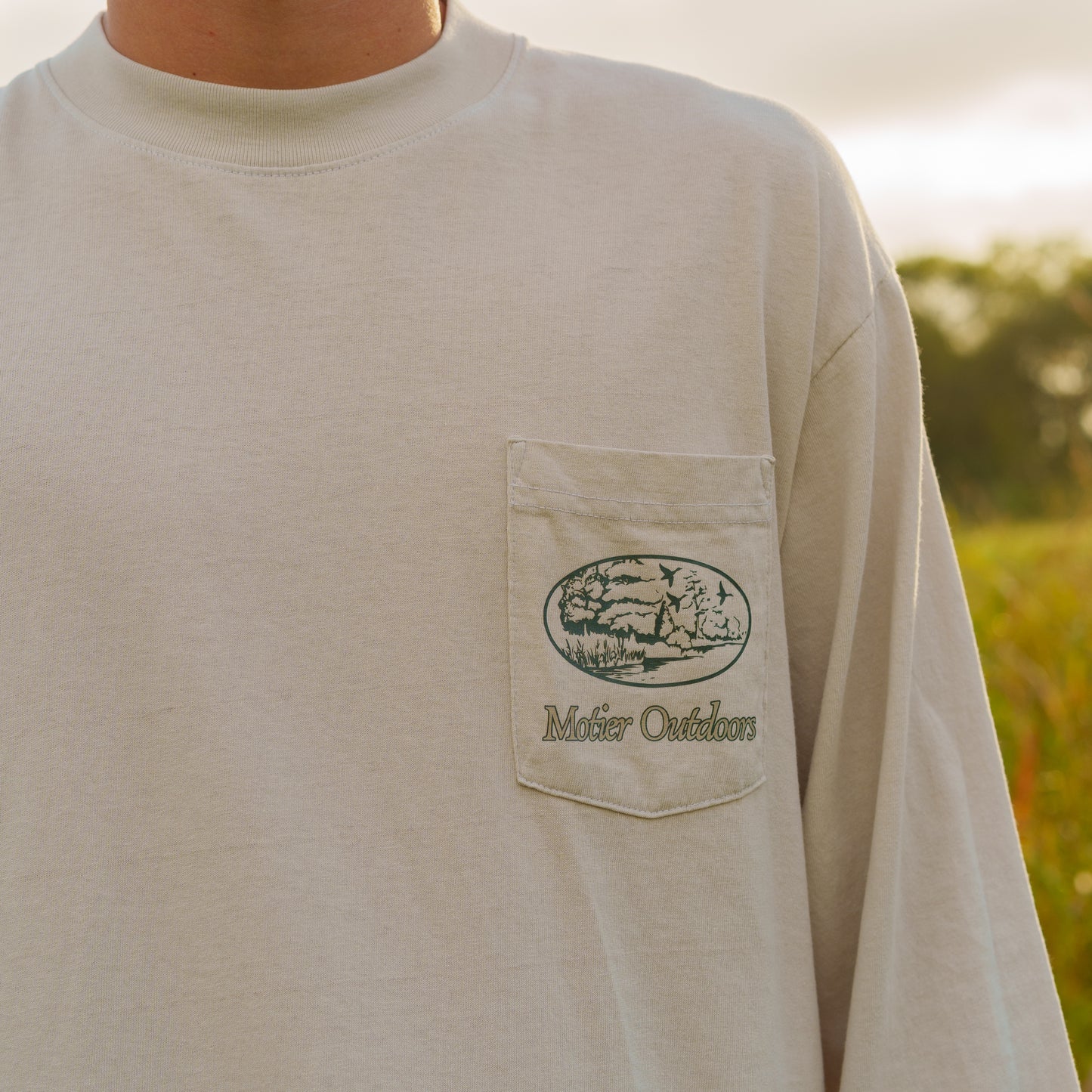 Outdoors Luxe L/S Pocket Tee (Brush) - Motier Lafayette 