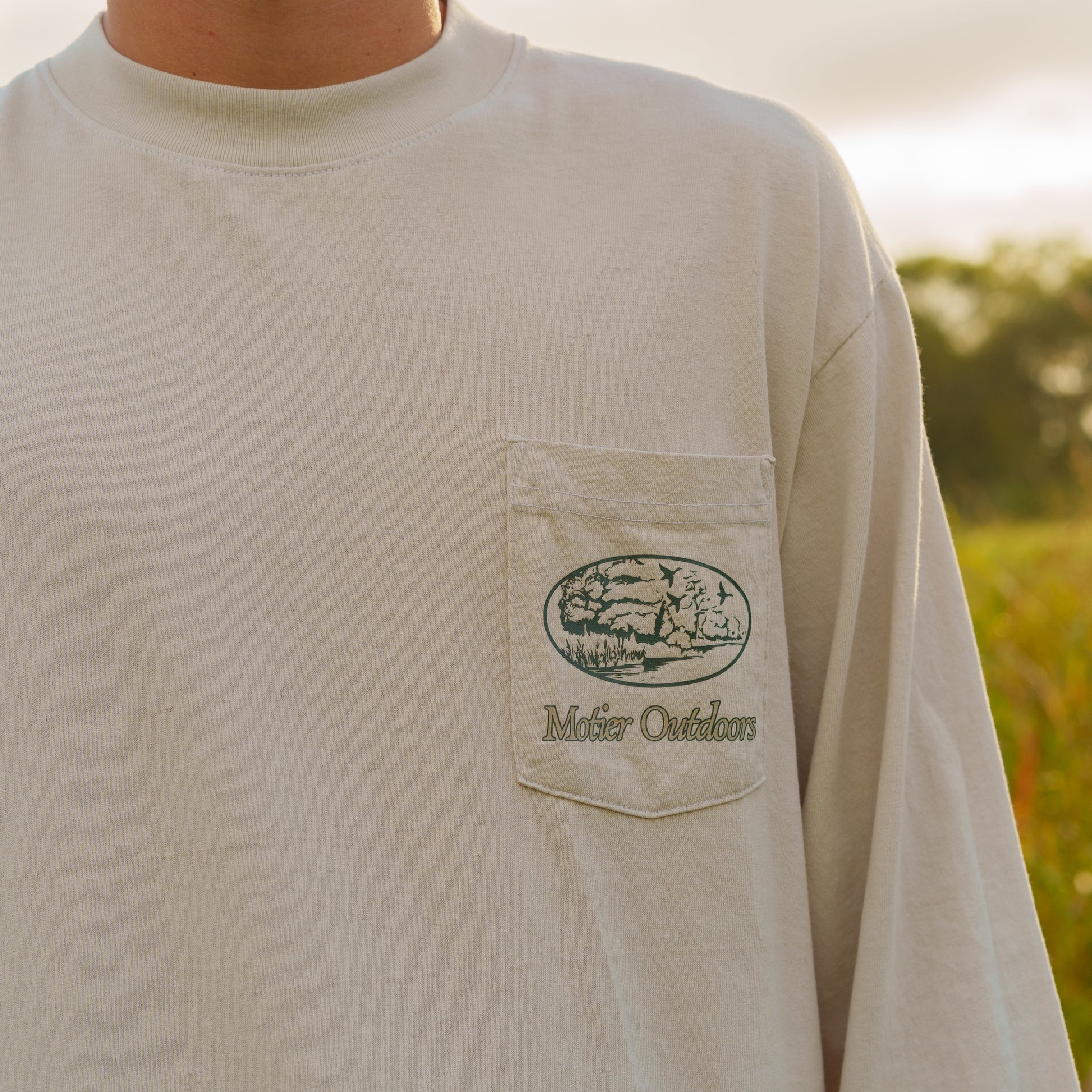 Outdoors Luxe L/S Pocket Tee (Brush) - Motier Lafayette 