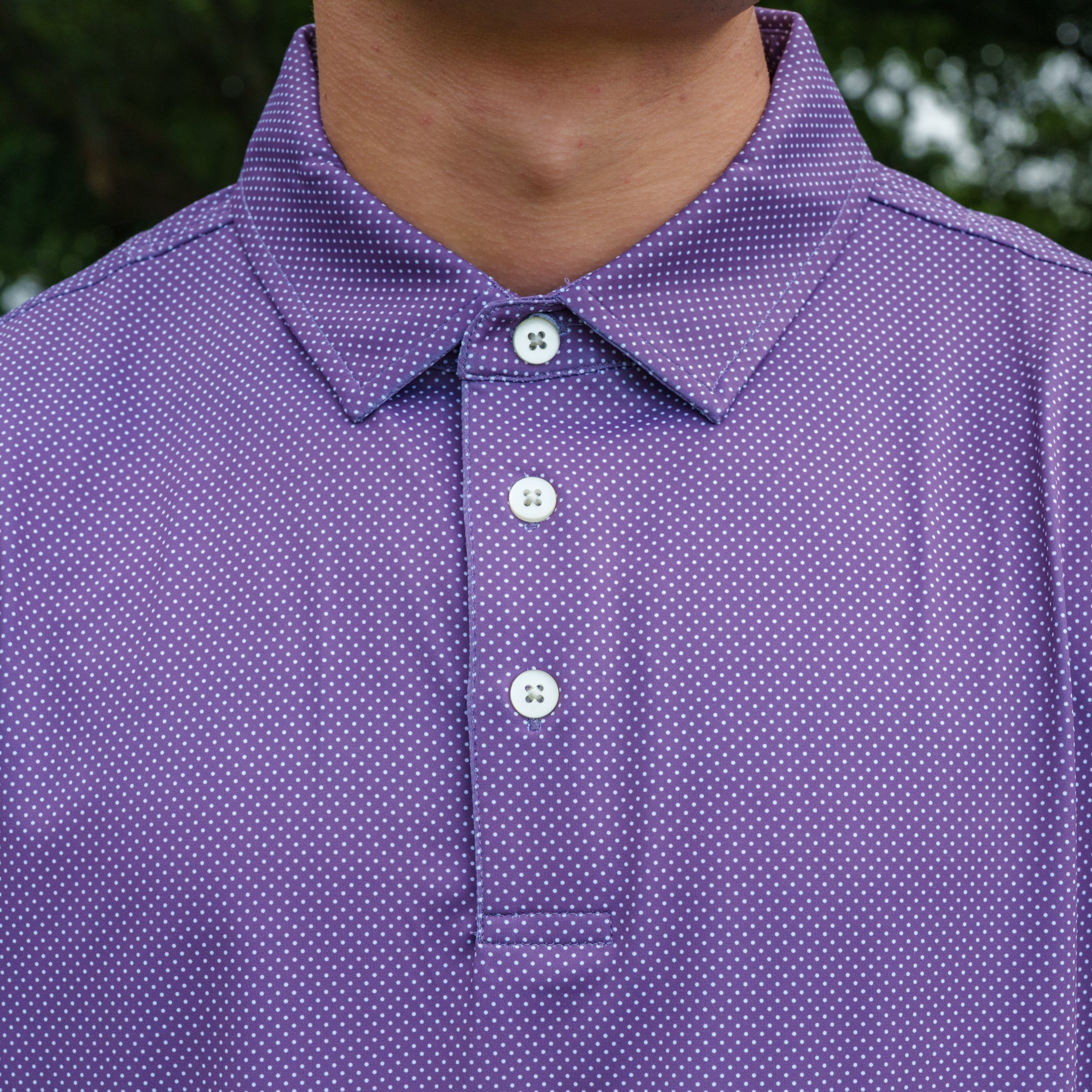 The Motier Tour Dotted Polo (Plum)