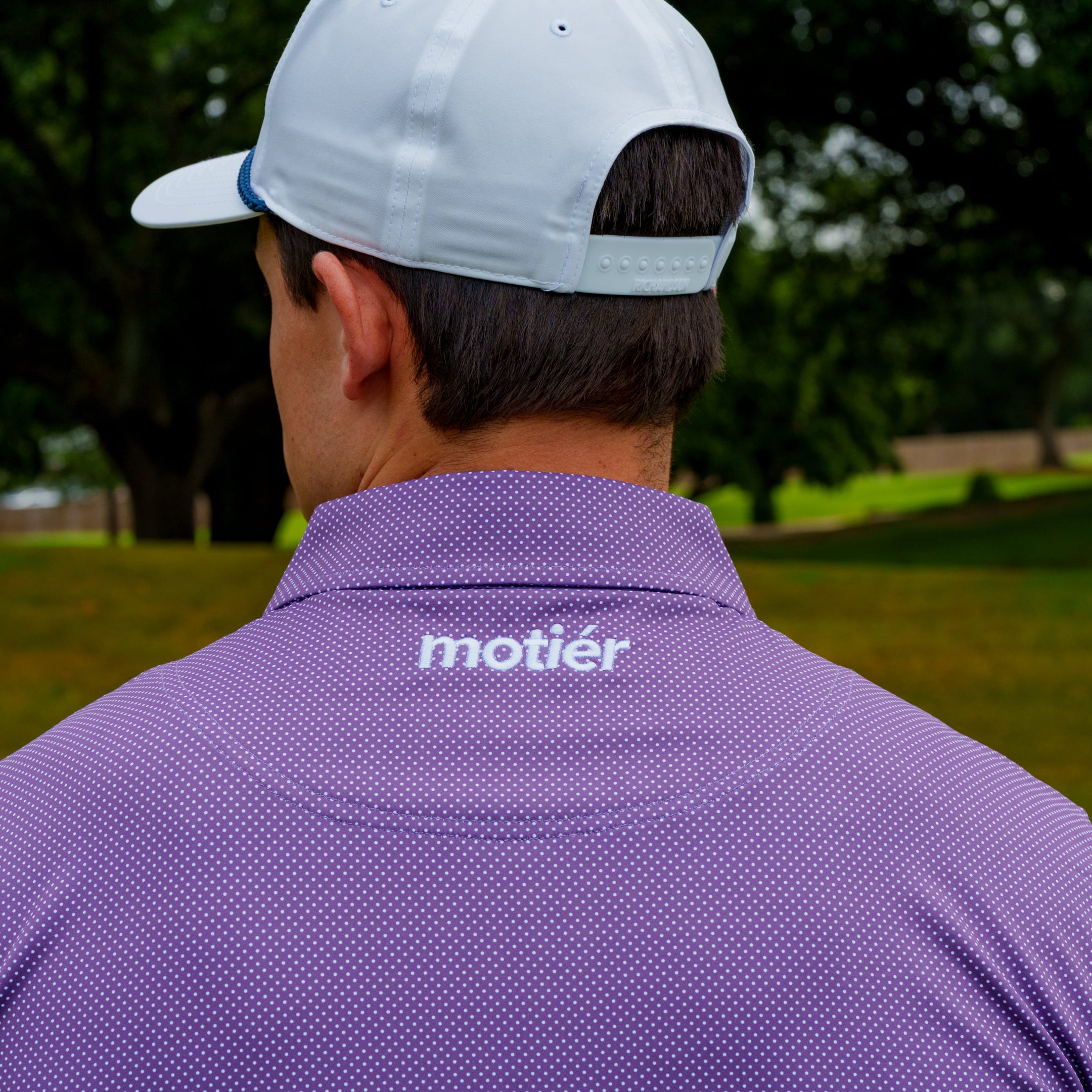 The Motier Tour Dotted Polo (Plum)