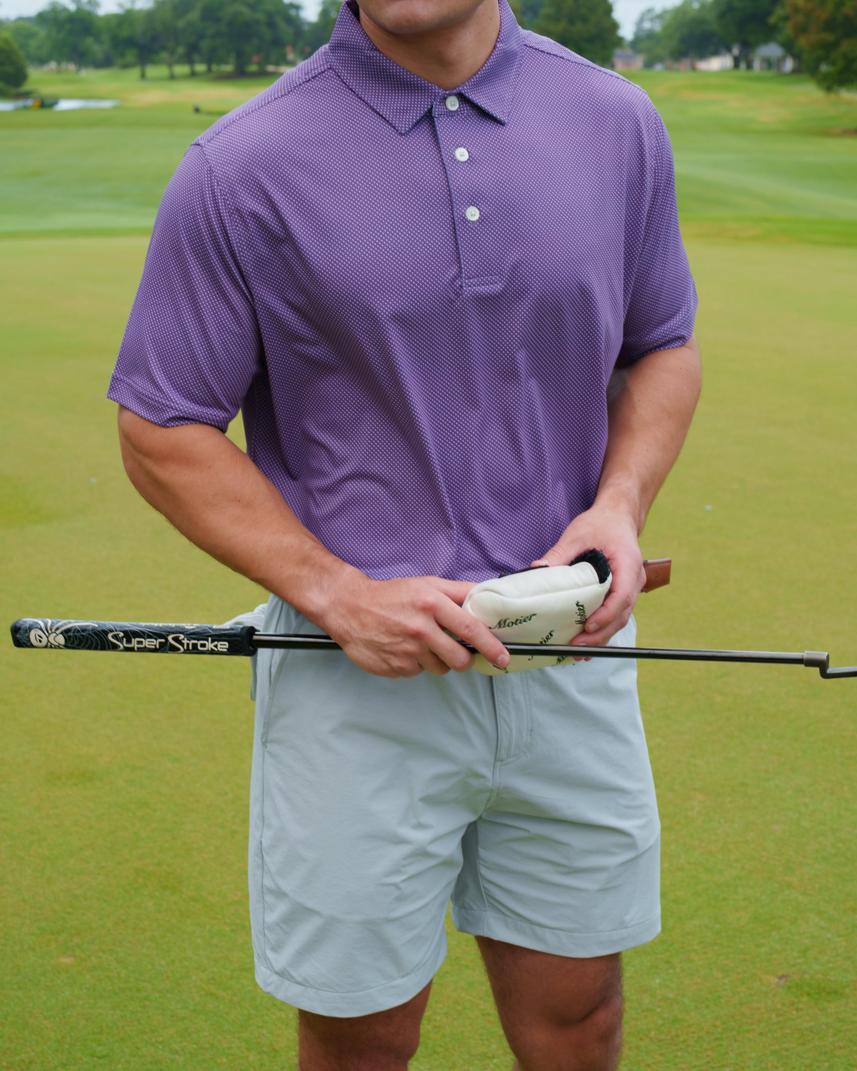 The Motier Tour Dotted Polo (Plum)