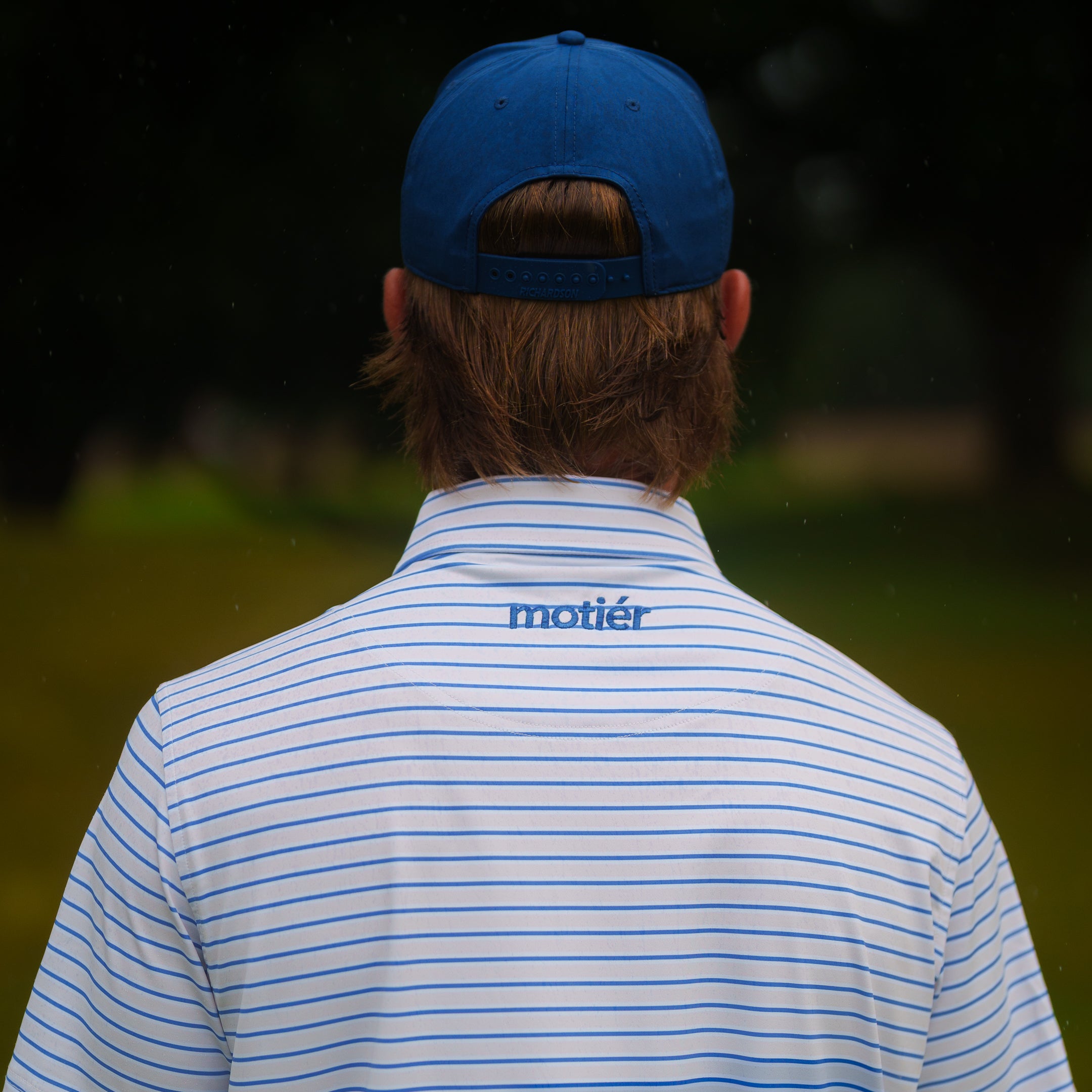 The Motier Tour Striped Polo (Ivory Sky)