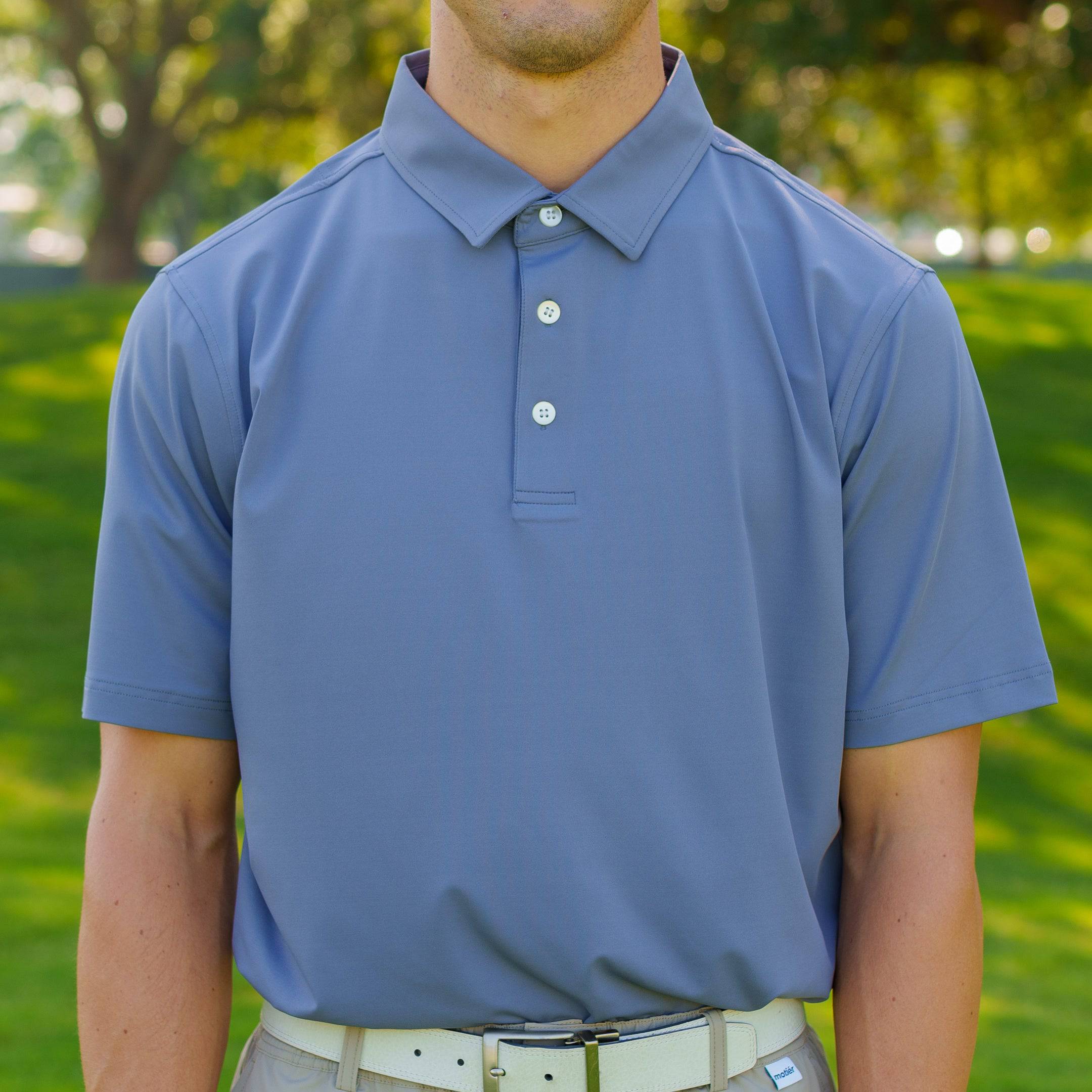 The Motier Tour Golf Polo (Blue Graphite) - Motier Lafayette 