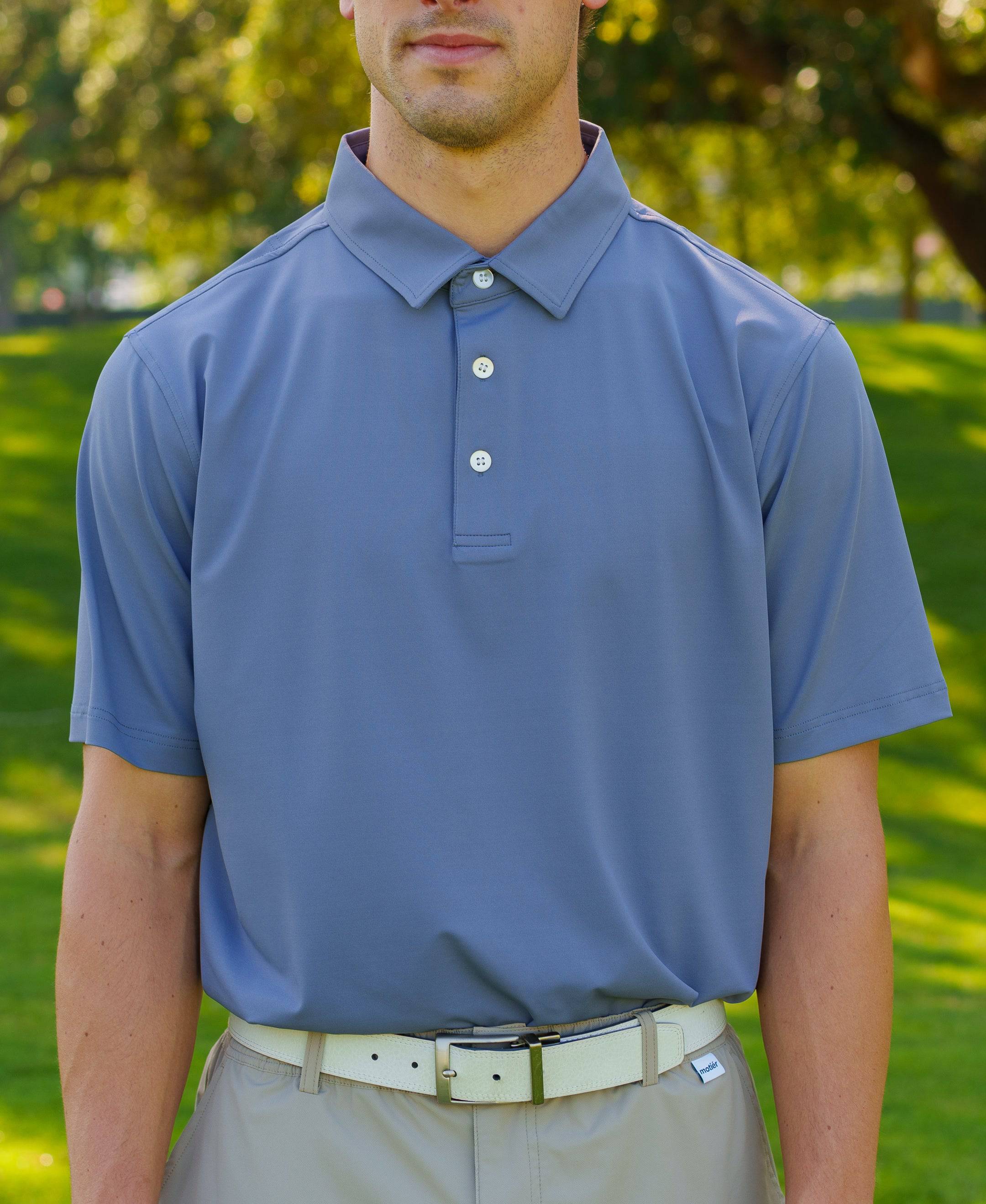 The Motier Tour Golf Polo (Blue Graphite) - Motier Lafayette 