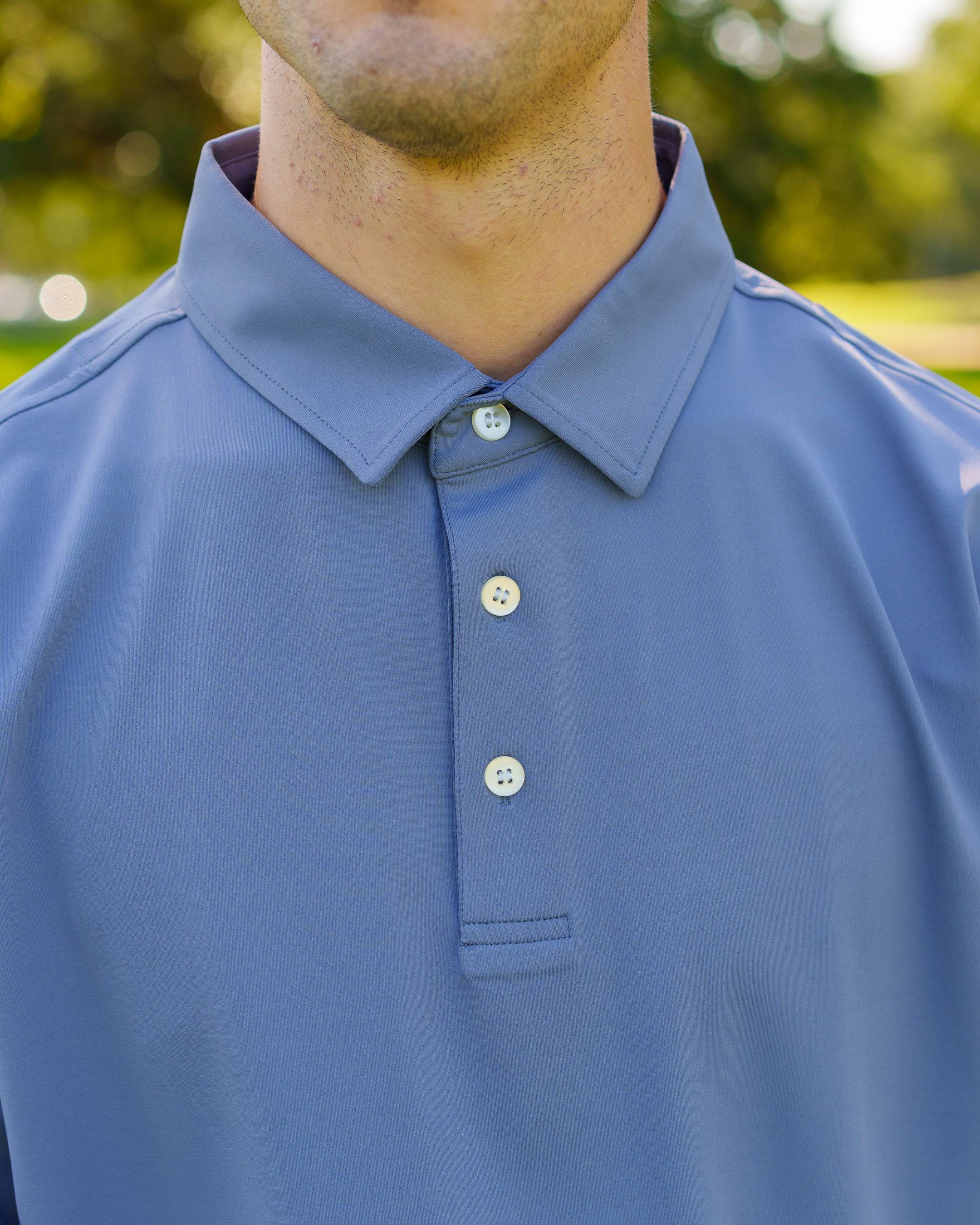The Motier Tour Golf Polo (Blue Graphite) - Motier Lafayette 