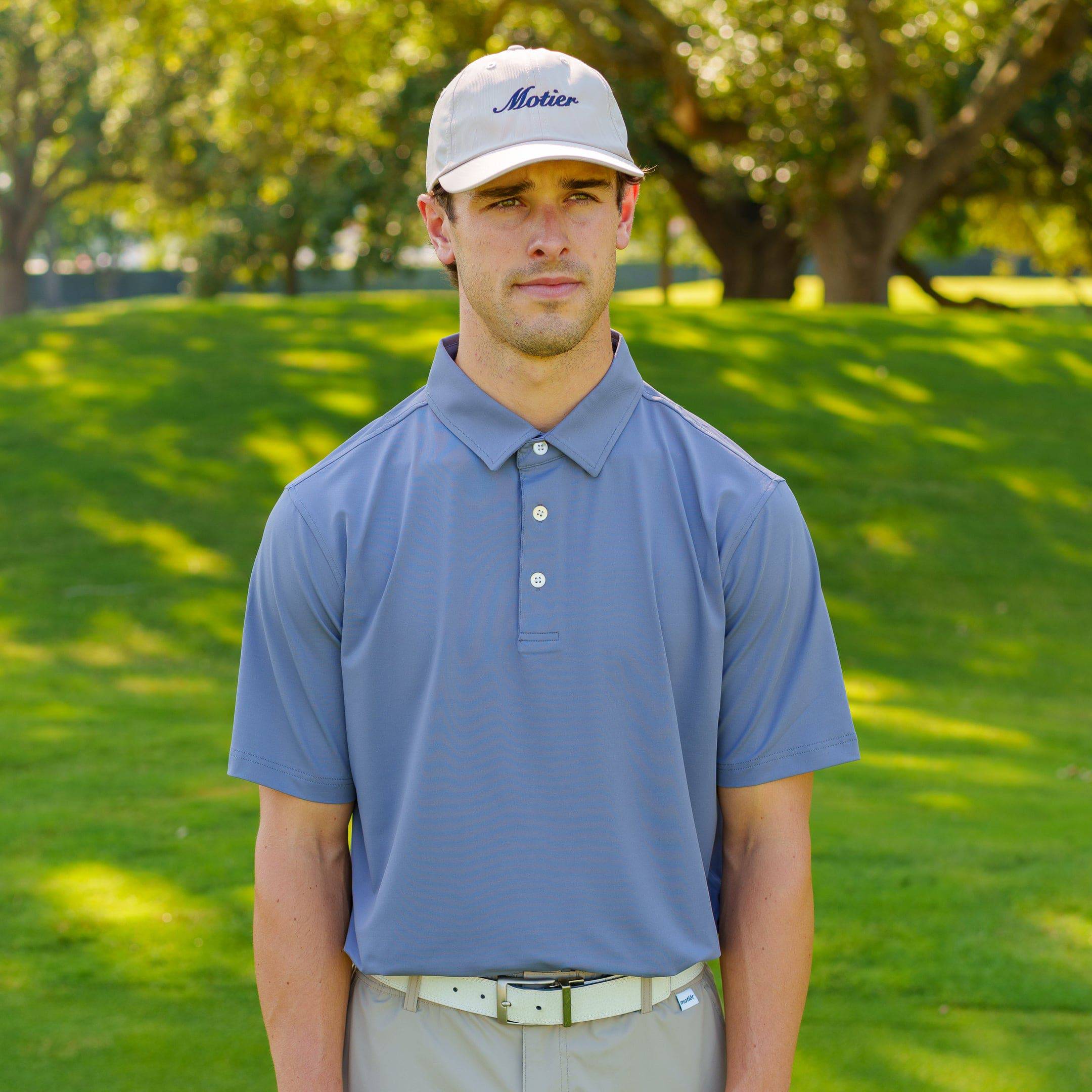 The Motier Tour Golf Polo (Blue Graphite) - Motier Lafayette 