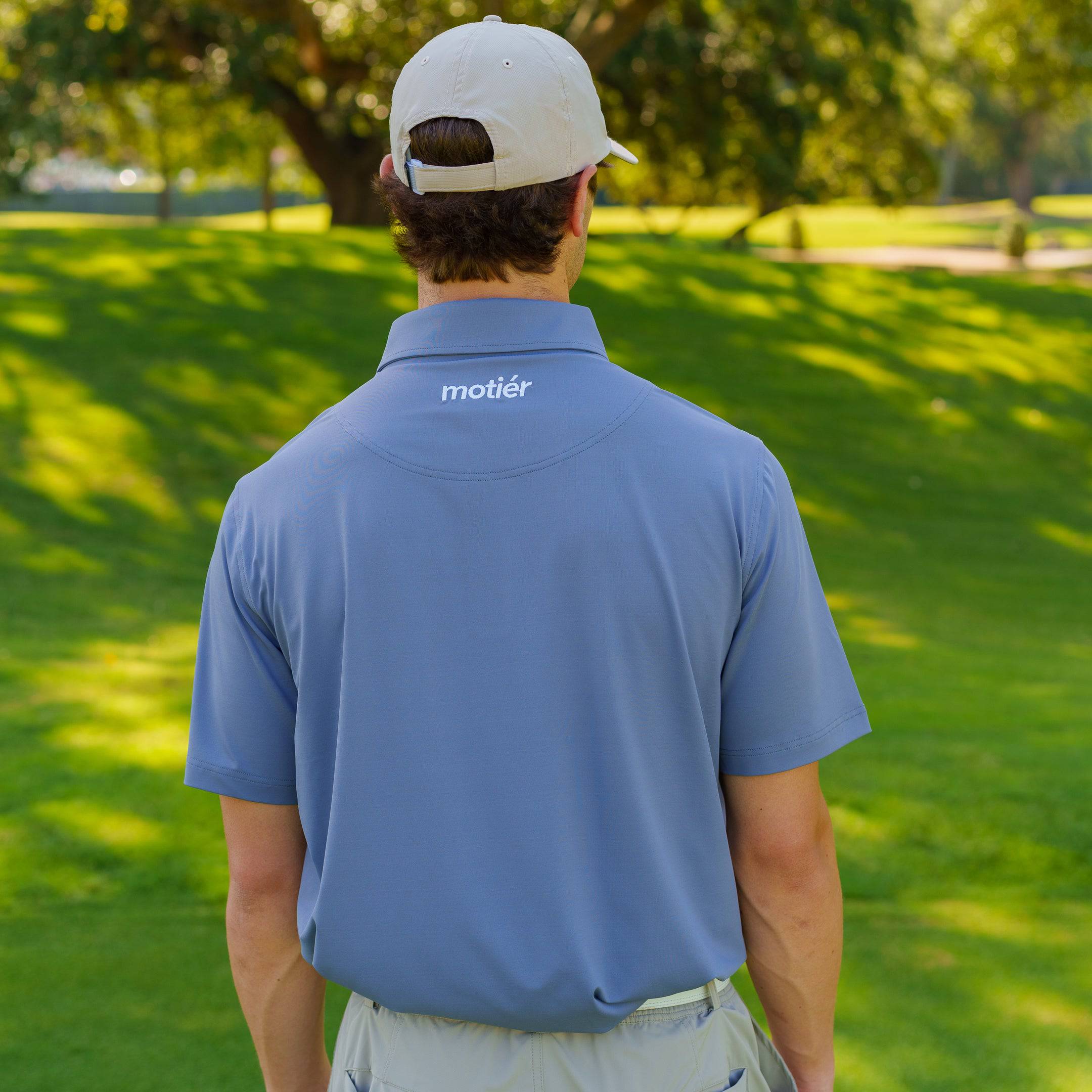The Motier Tour Golf Polo (Blue Graphite) - Motier Lafayette 