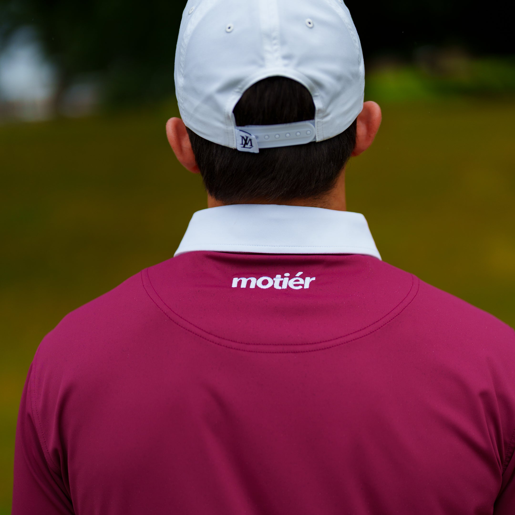 The Motier Tour Placket Stripe Polo (Burgundy)
