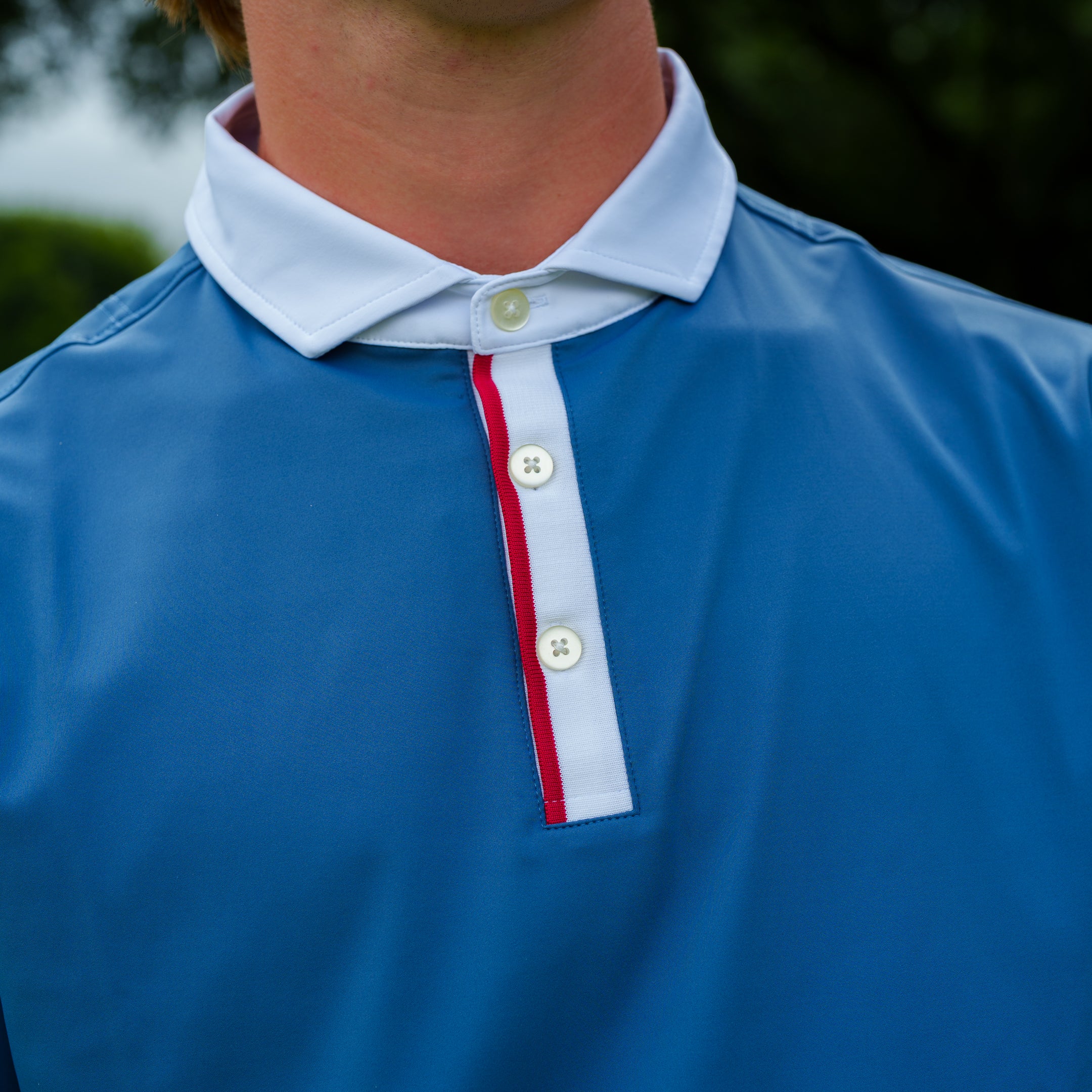 The Motier Tour Placket Stripe Polo (Navy)