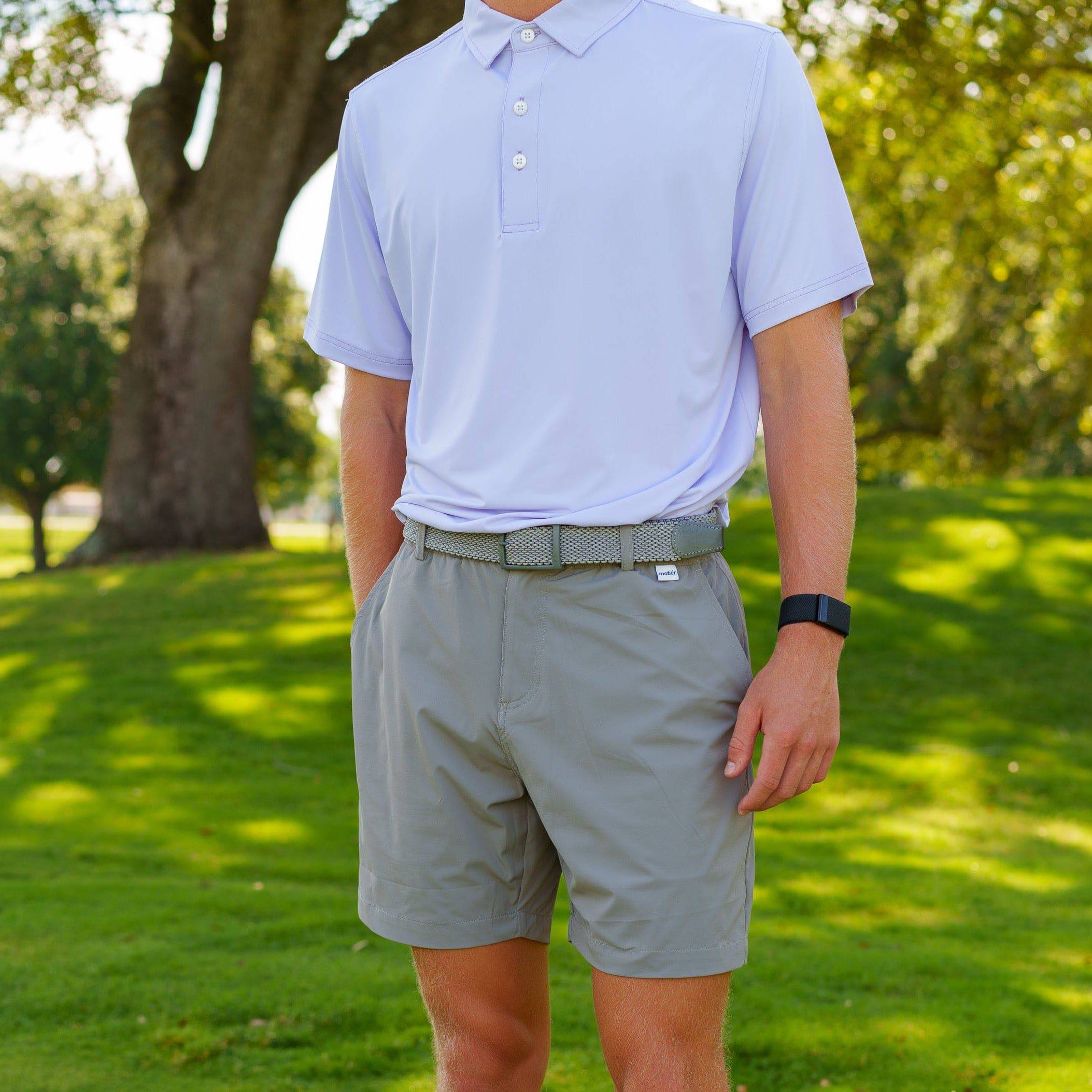 The Range Golf Shorts II (Light Grey) - Motier Lafayette 