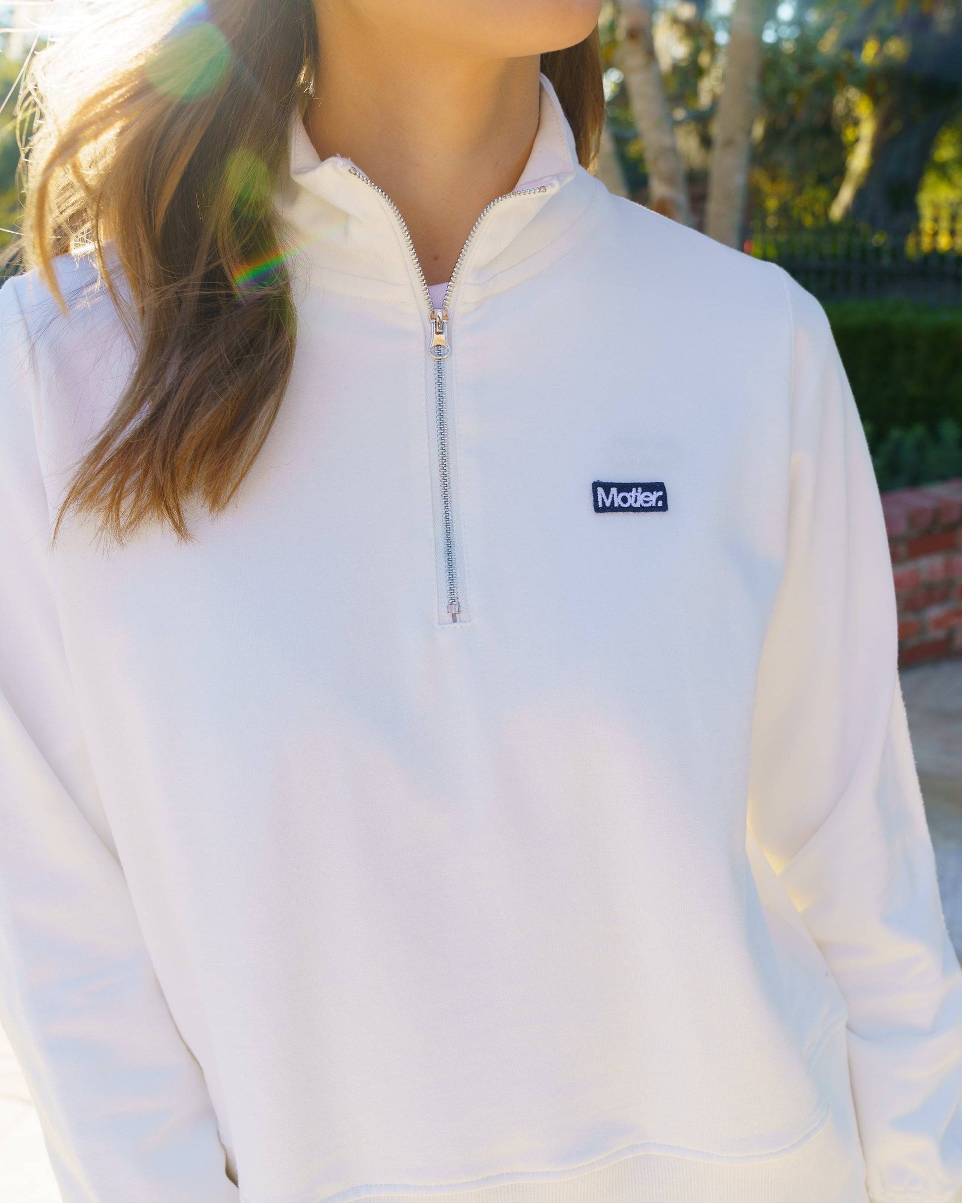 The Refresh Quarter Zip (White) - Motier Lafayette 