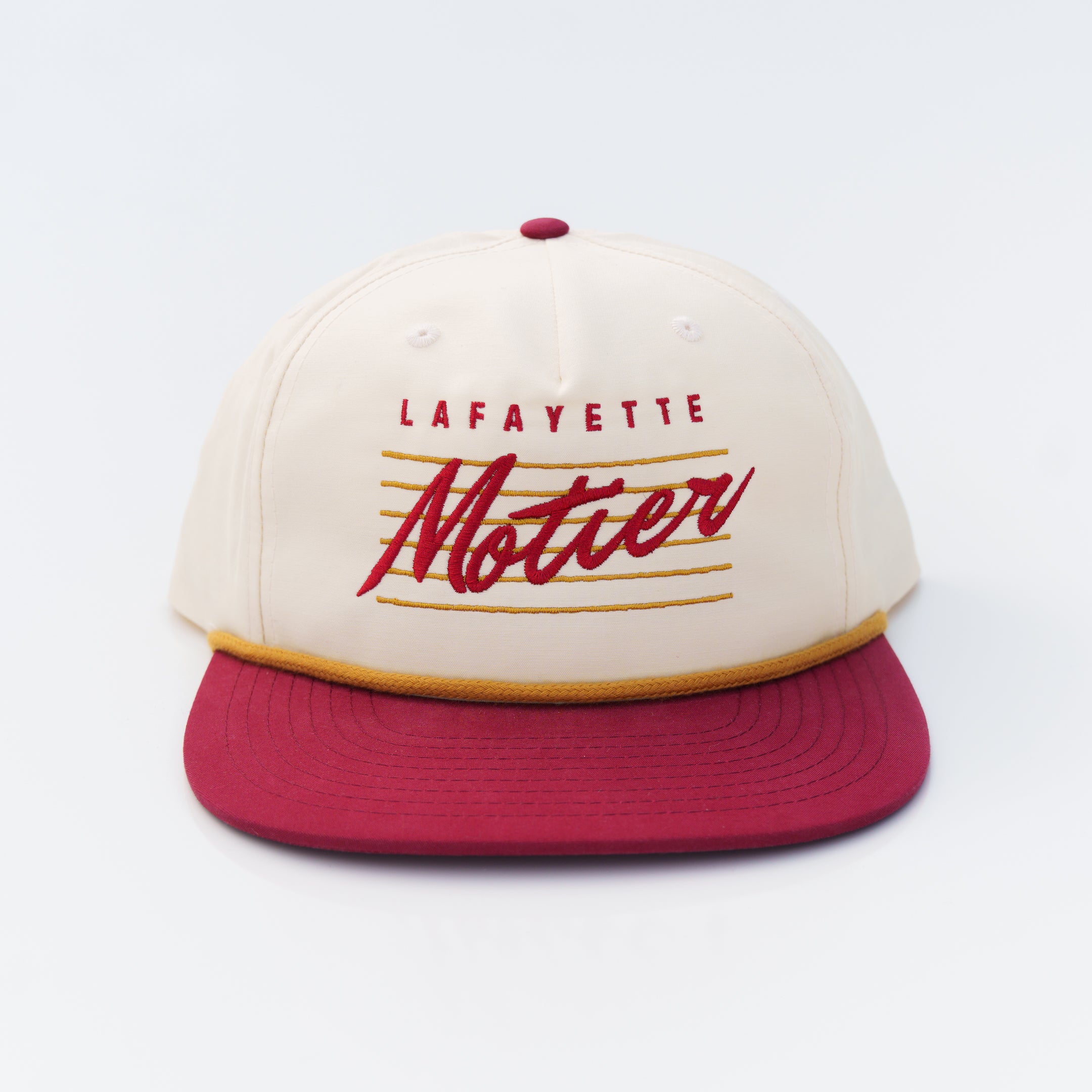 Retro Lafayette Roped Snapback (Crimson/Gold)