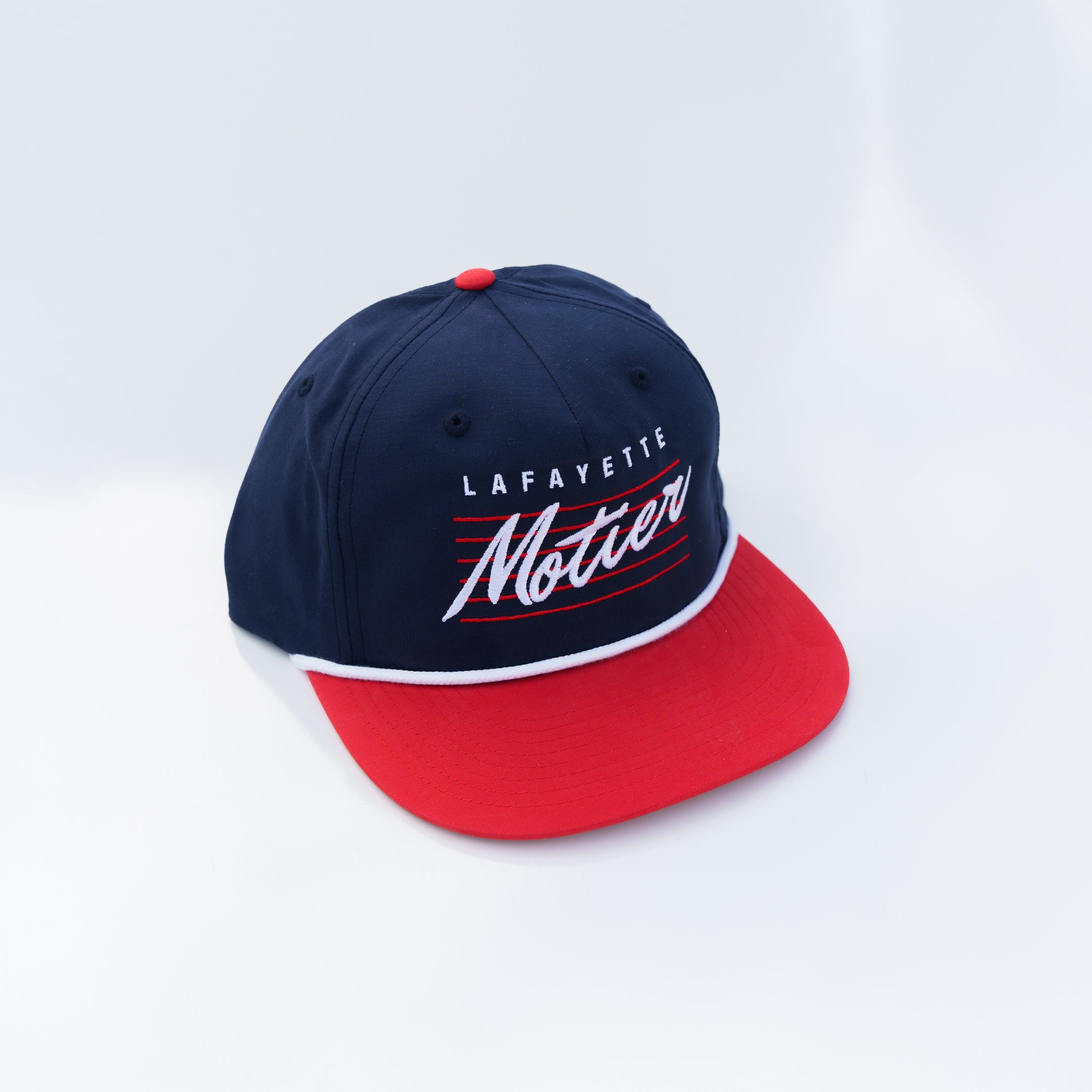 Retro Lafayette Roped Snapback (Navy/Red/White)