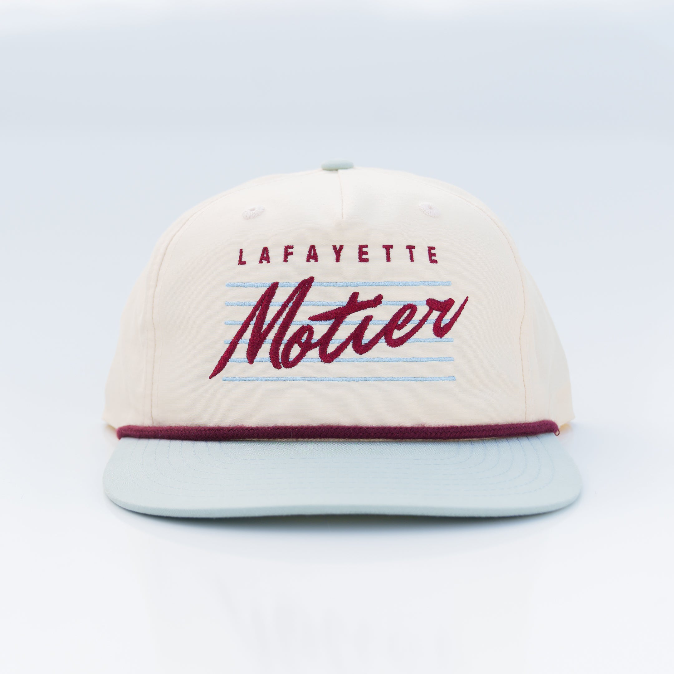 Retro Lafayette Roped Snapback (Maroon/Lt. Blue)
