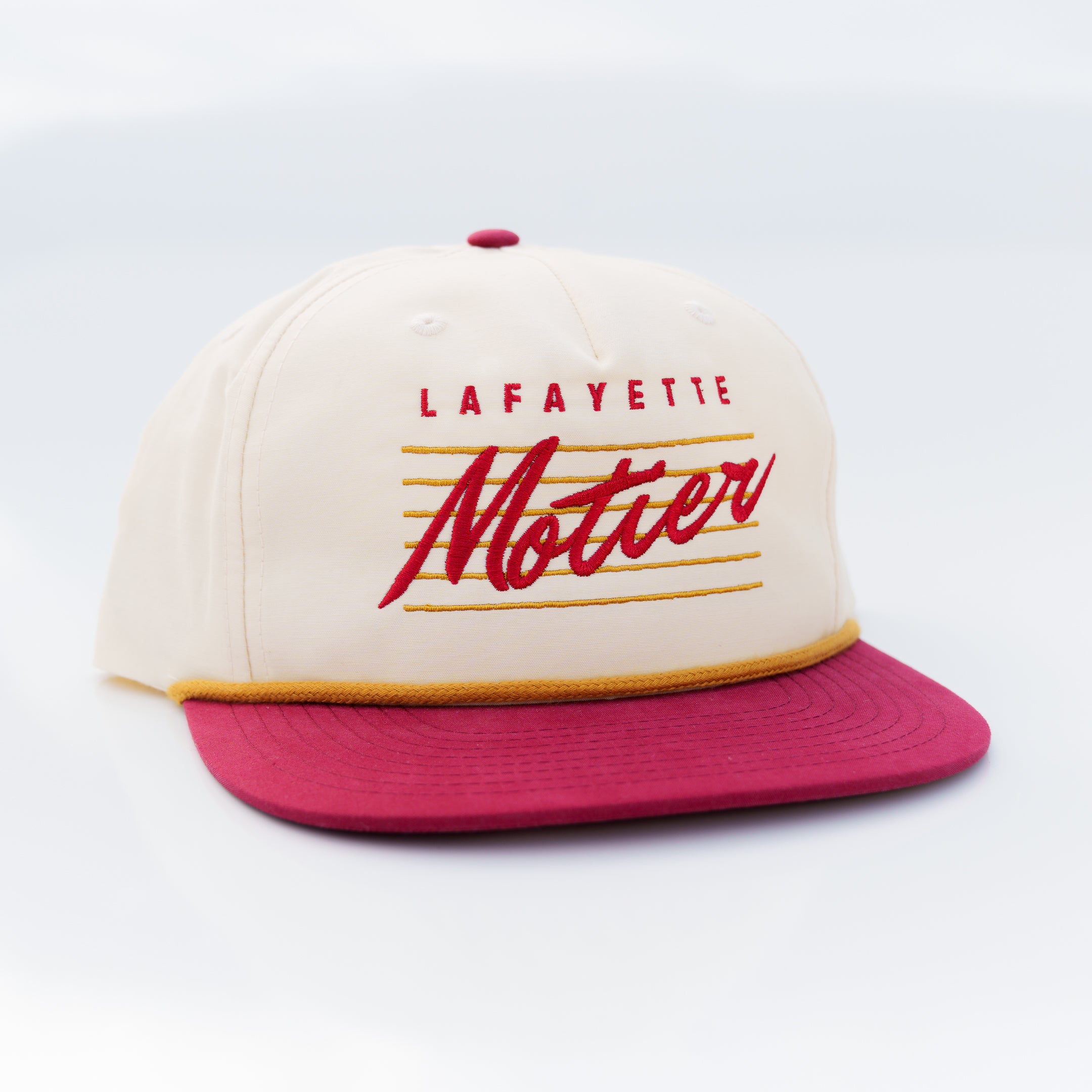 Retro Lafayette Roped Snapback (Crimson/Gold)