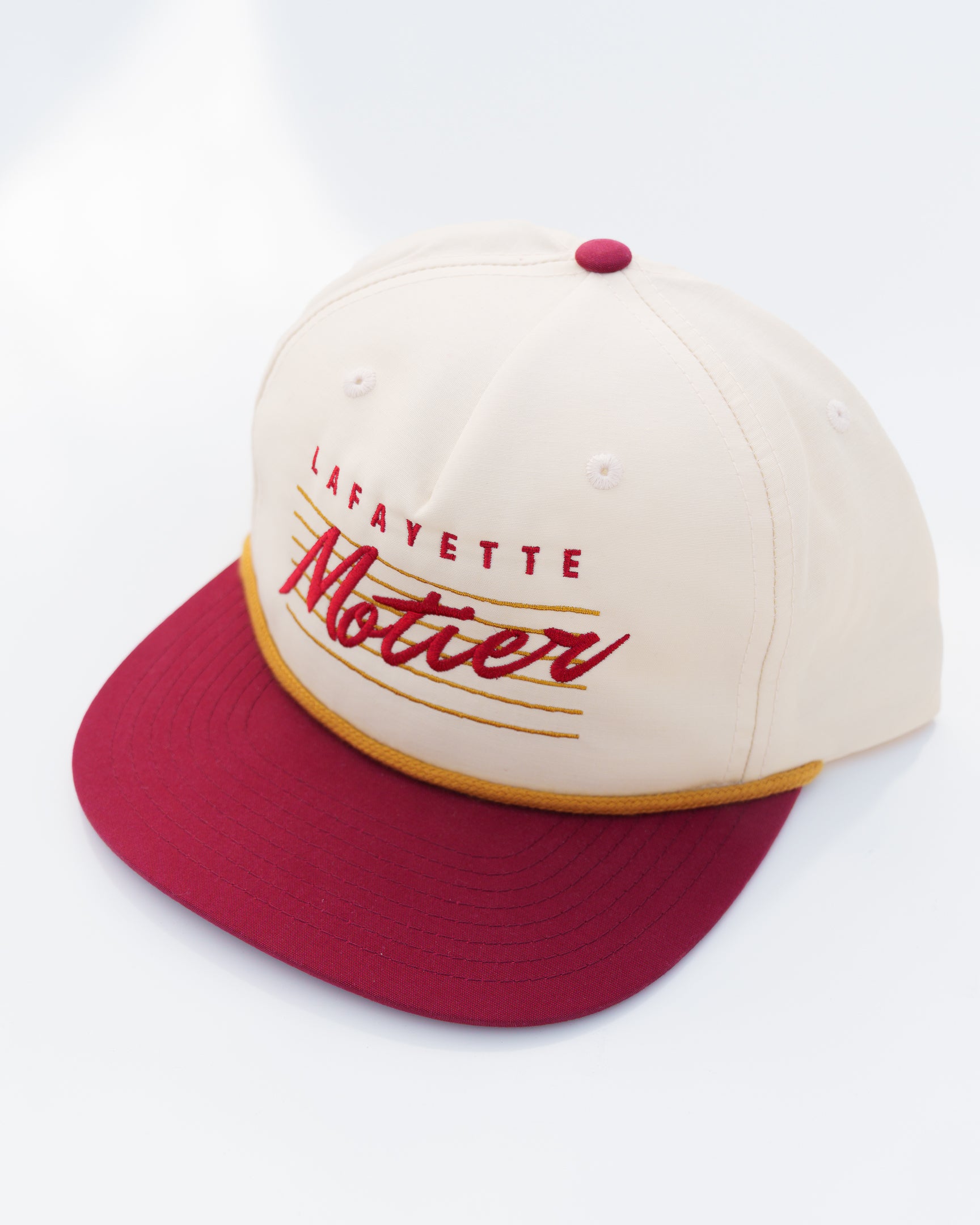Retro Lafayette Roped Snapback (Crimson/Gold)