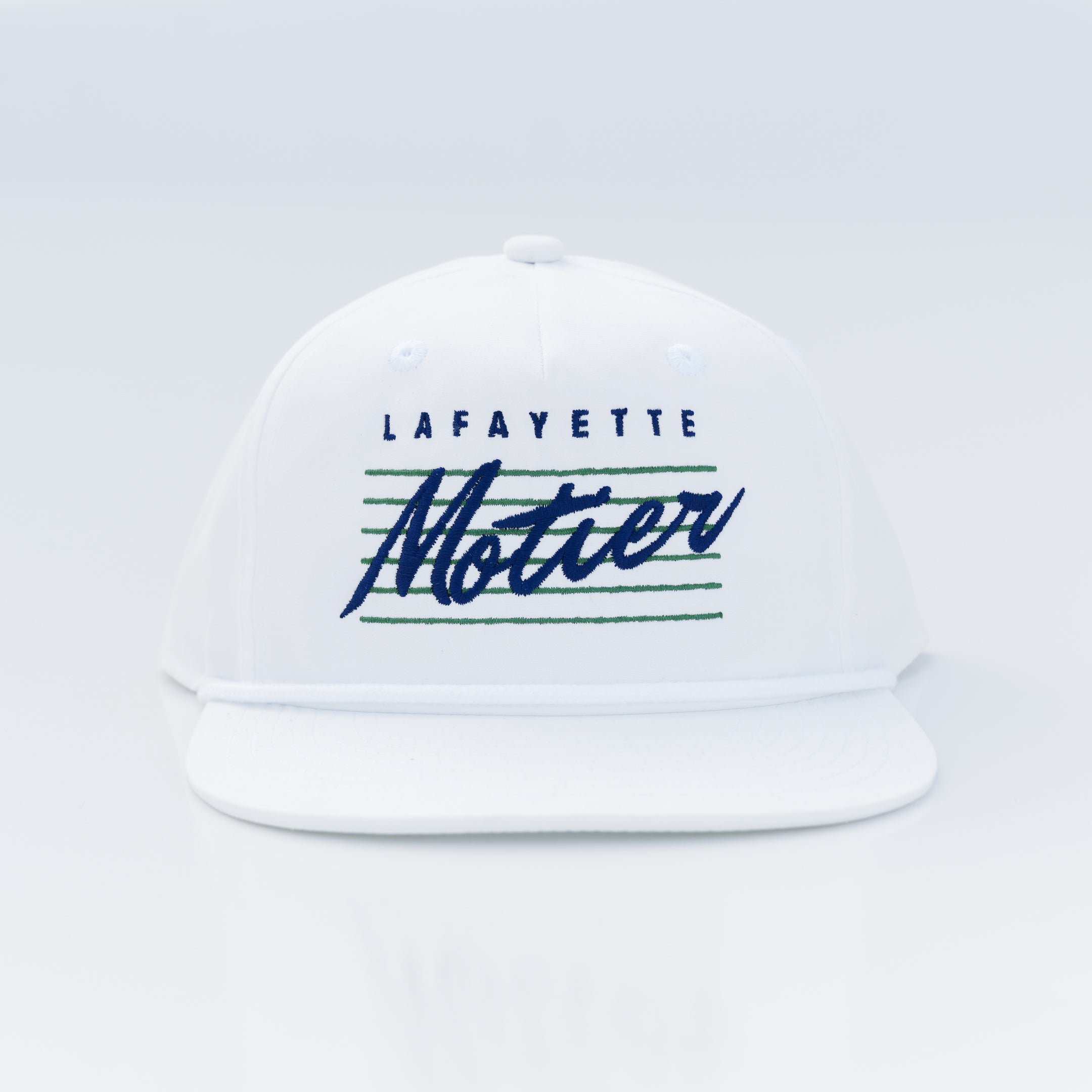 Retro Lafayette Roped Snapback (White/Green/Navy)