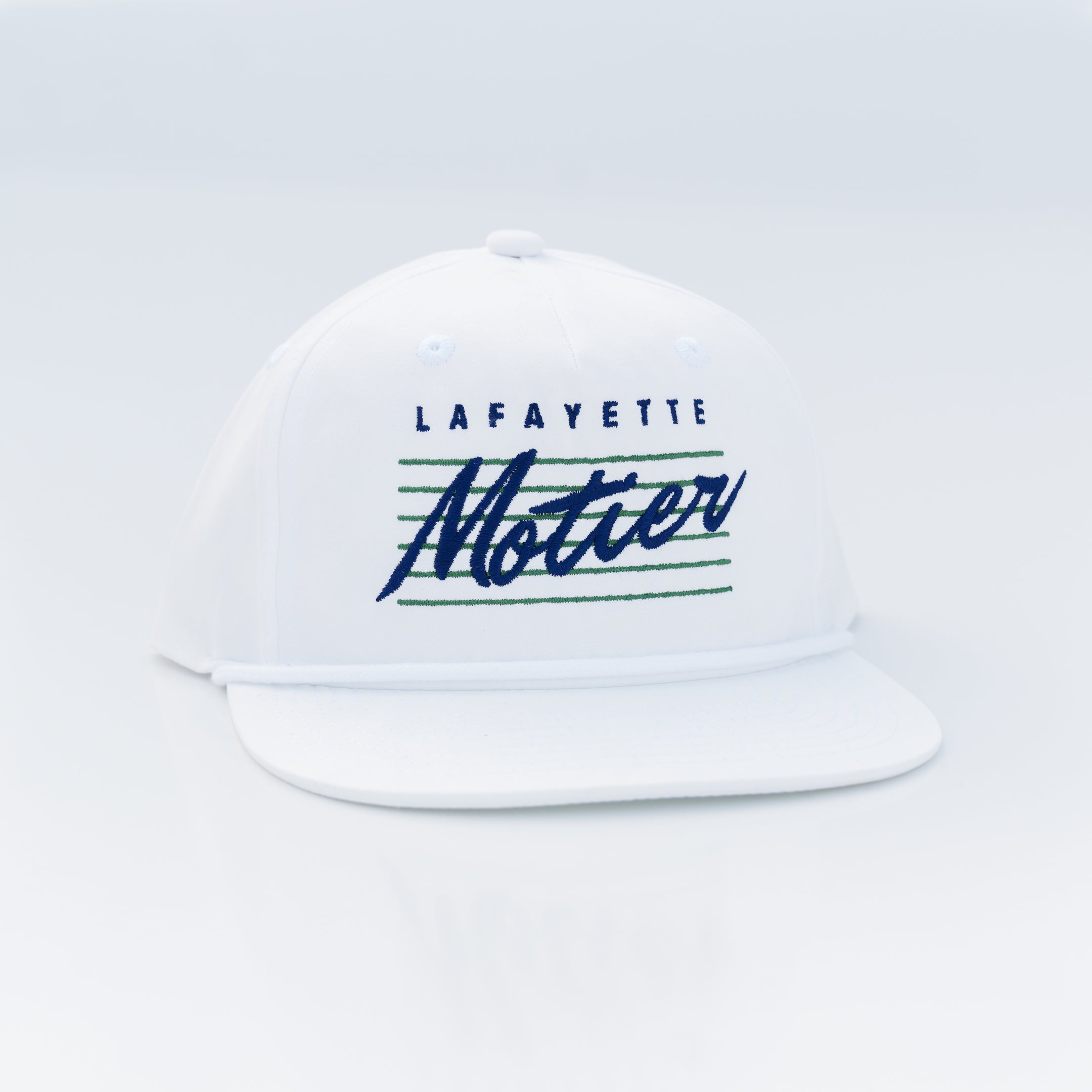 Retro Lafayette Roped Snapback (White/Green/Navy)