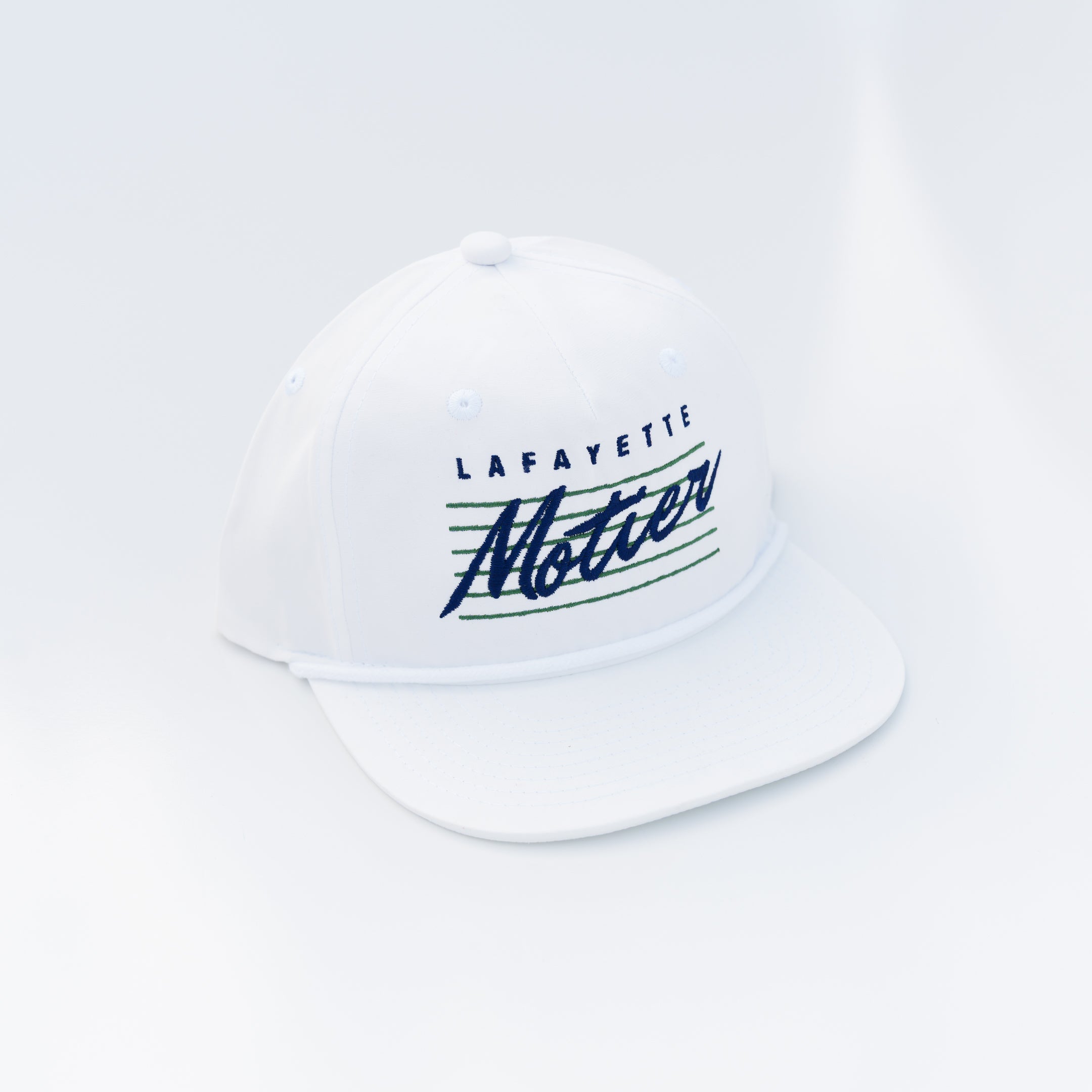 Retro Lafayette Roped Snapback (White/Green/Navy)