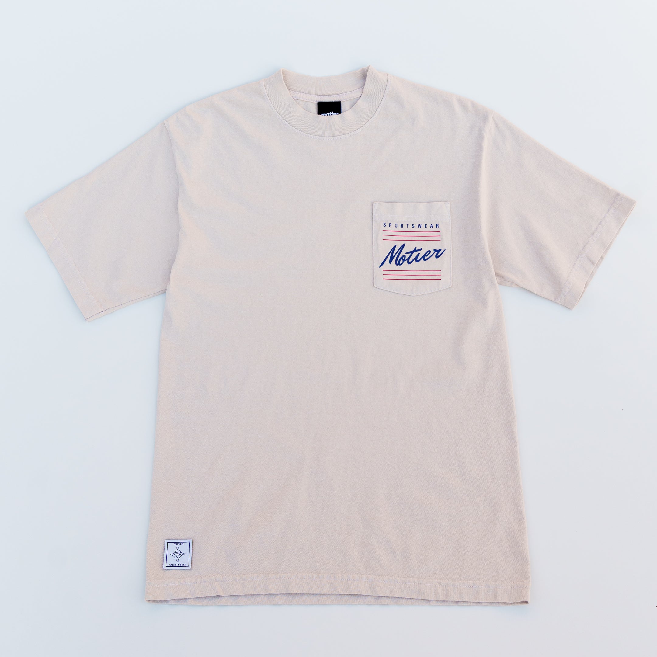 Retro Sportswear Luxe Pocket Tee (White Sand)